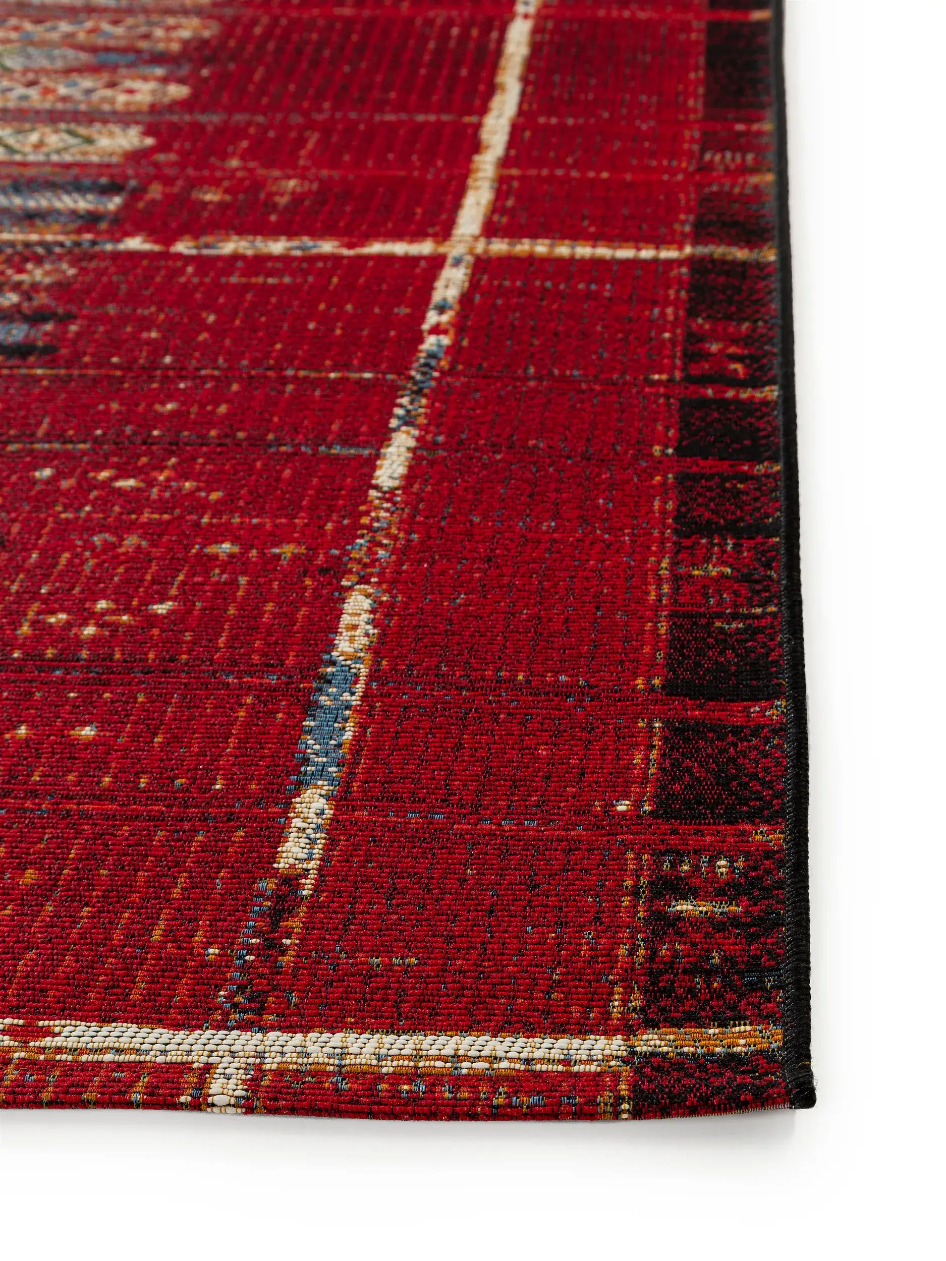 Rug made of 76% Polypropylen, 23% Polyester, 1% Latex in Multicolour with a 76% Polypropylen, 23% Polyester, 1% Latex high pile by benuta Nest