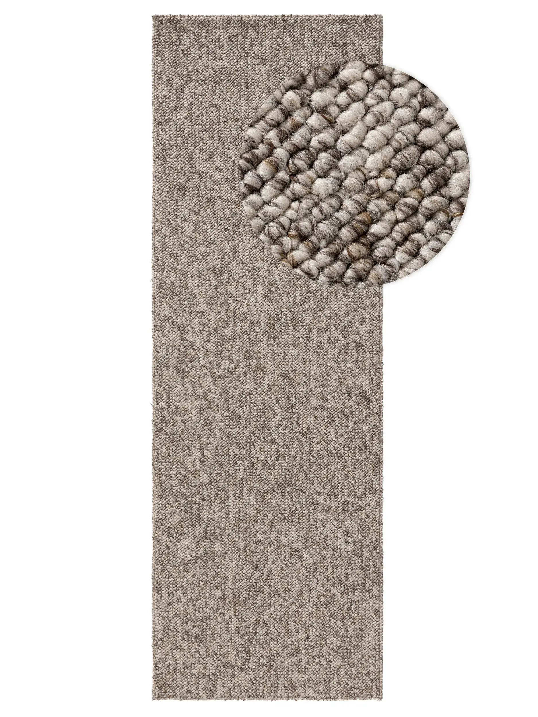 Teppich aus 100% Polypropylen in Taupe mit 100% Polypropylen hohem Flor von benuta Nest