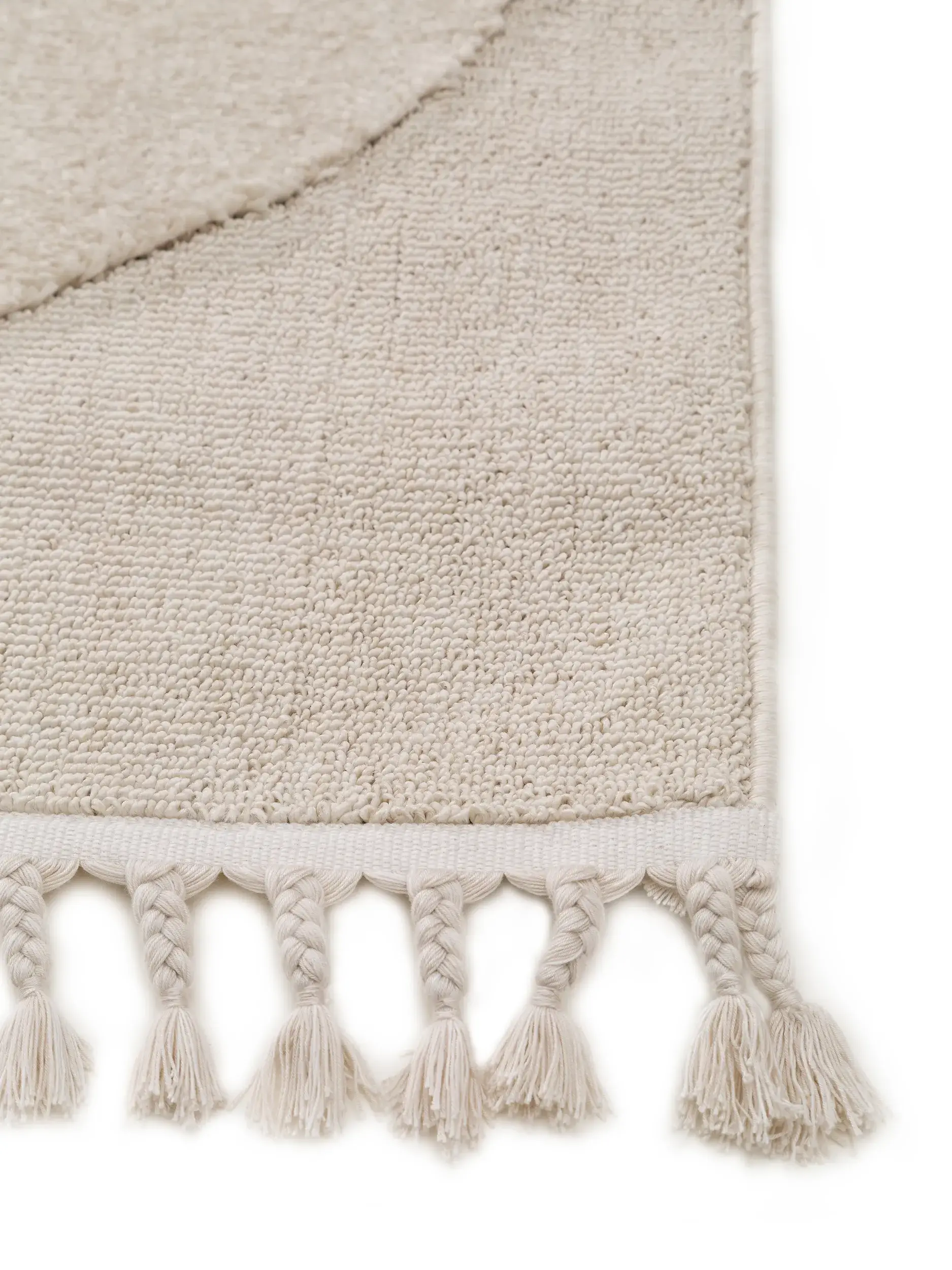 Tappeto di 100% Poliestere in Beige con pelo alto 100% Poliestere da Lytte