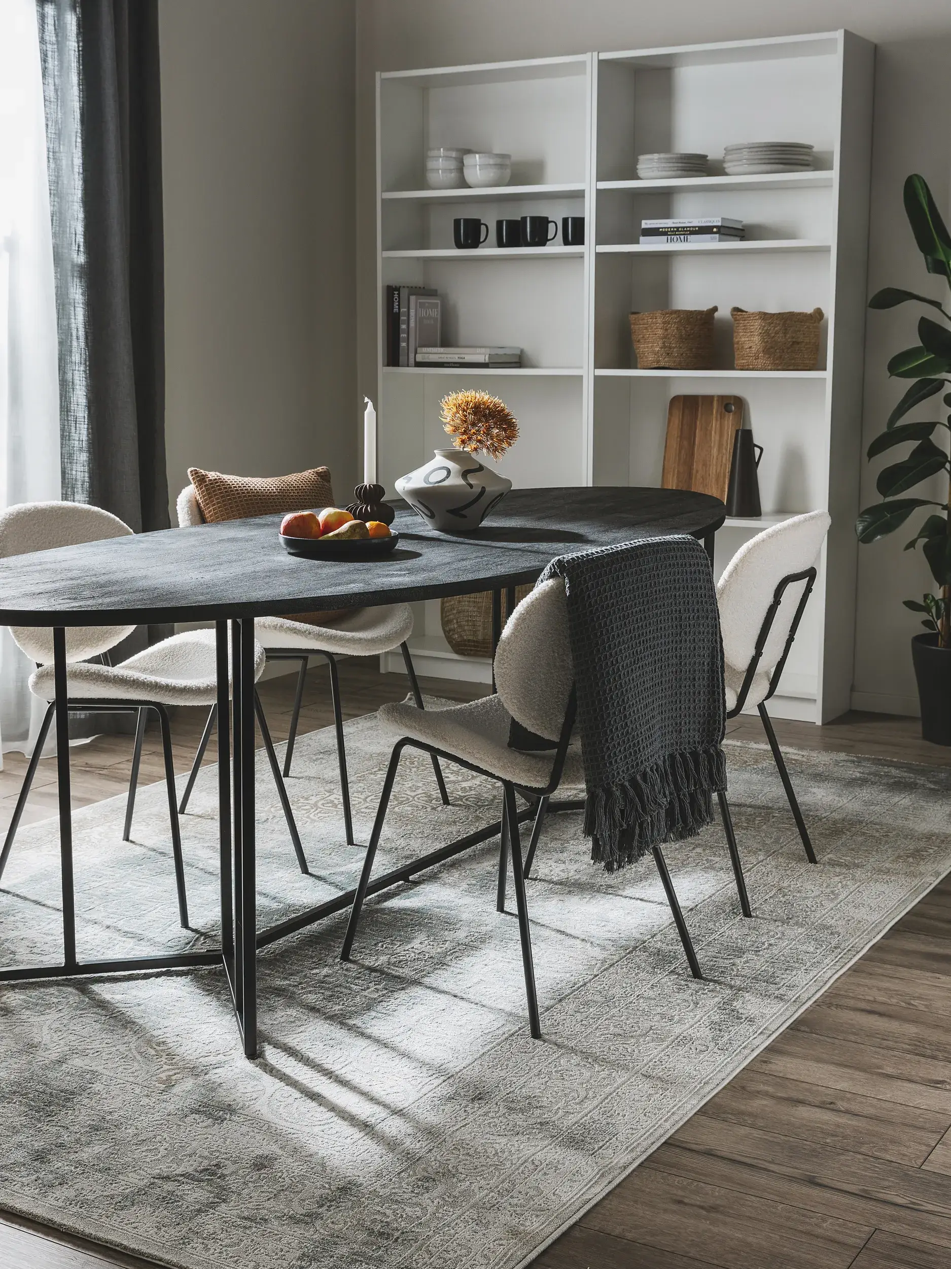 Teppich Henry aus 100% Polyester in Grau von benuta Nest