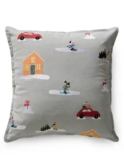 Kerstkussen Joyful Blauw