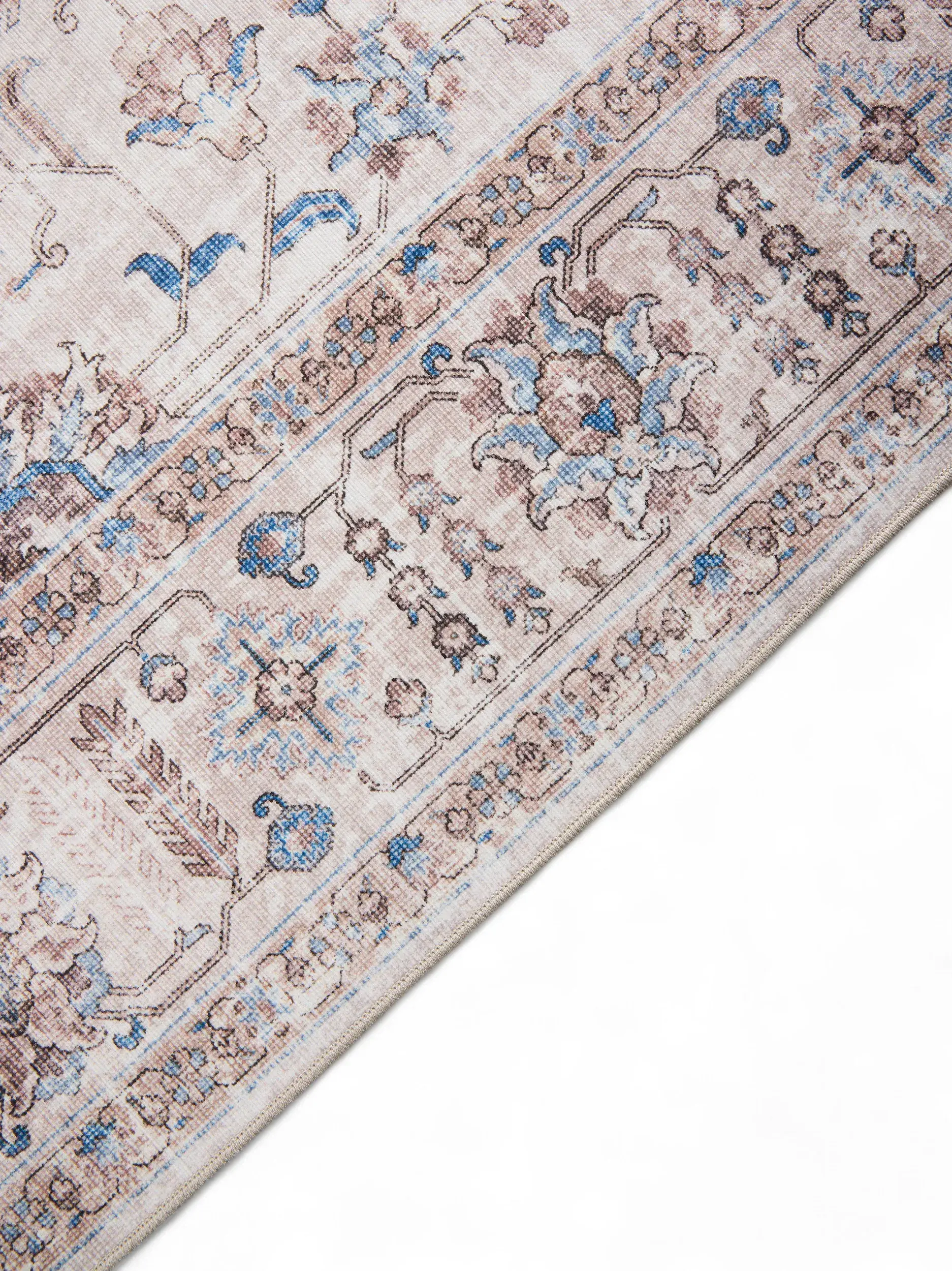 Teppich aus 100% Polyester in Beige mit 100% Polyester hohem Flor von benuta Pop
