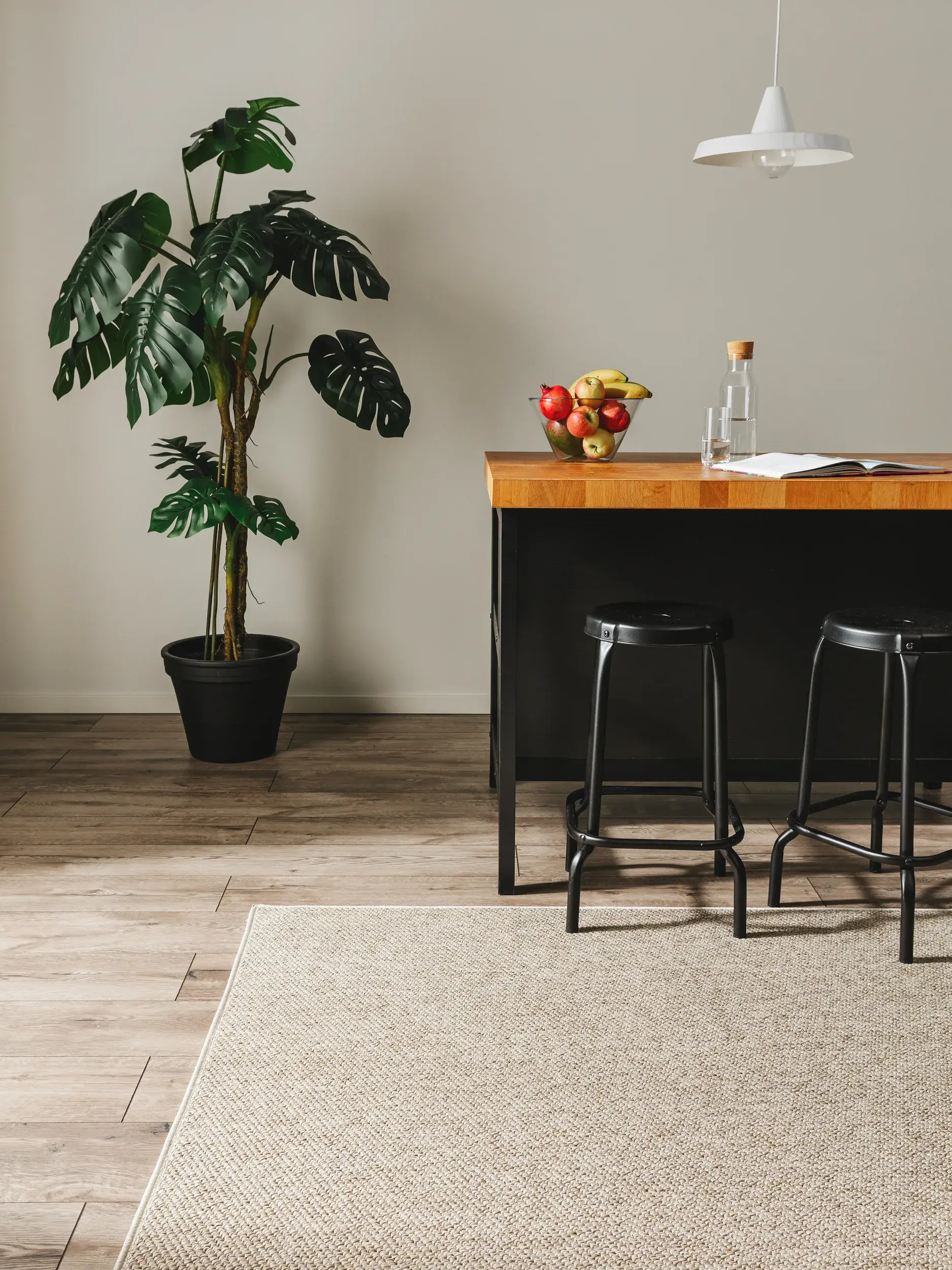 Teppe av 100% Polypropylen i Taupe med 100% Polypropylen høy lugg fra benuta Basic