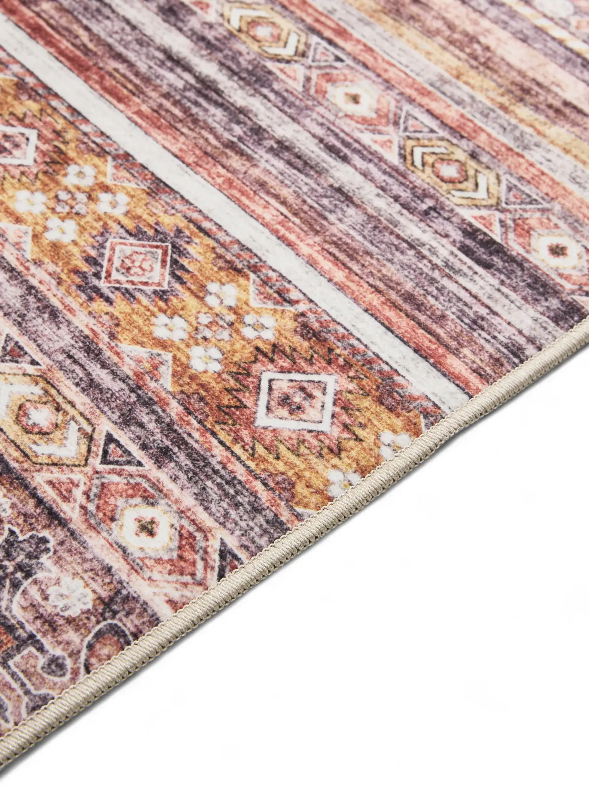 Rug made of 100% Polyester in Multicolour with a 100% Polyester high pile by benuta Basic