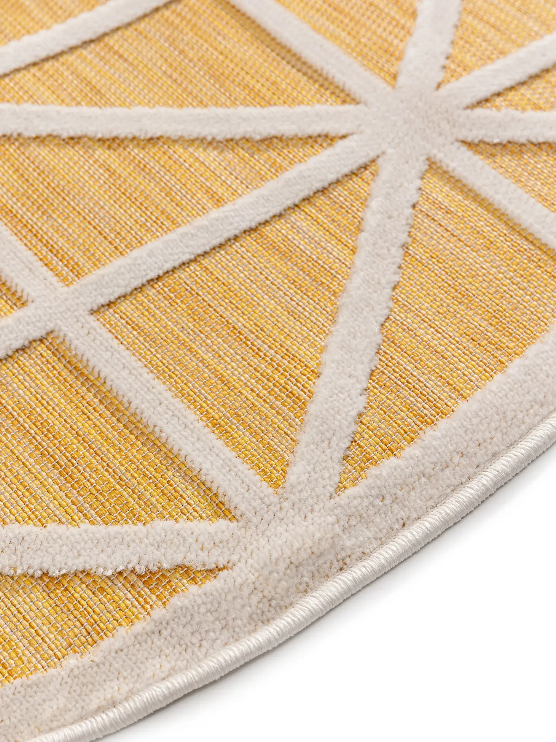 Rug made of 100% Polypropylen in Yellow with a 100% Polypropylen high pile by benuta Pop