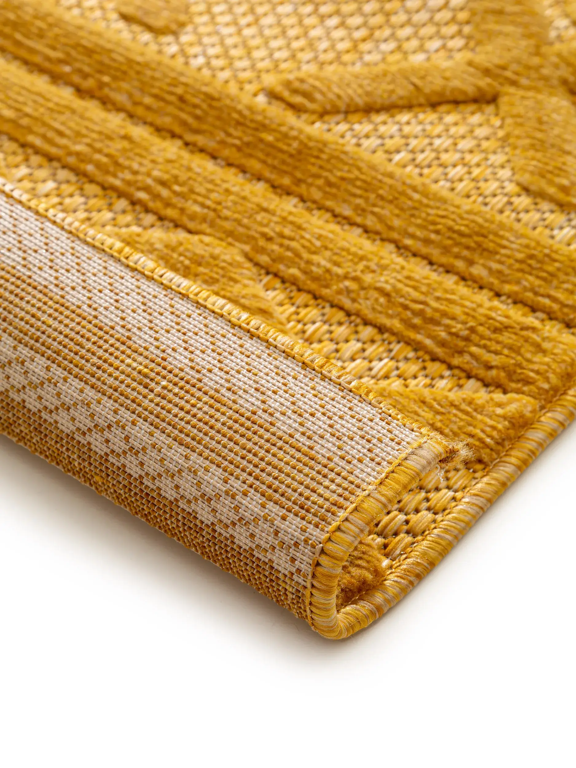 Tapis en 100% Polypropylène en Jaune avec une pile de 100% Polypropylène de hauteur de benuta nest