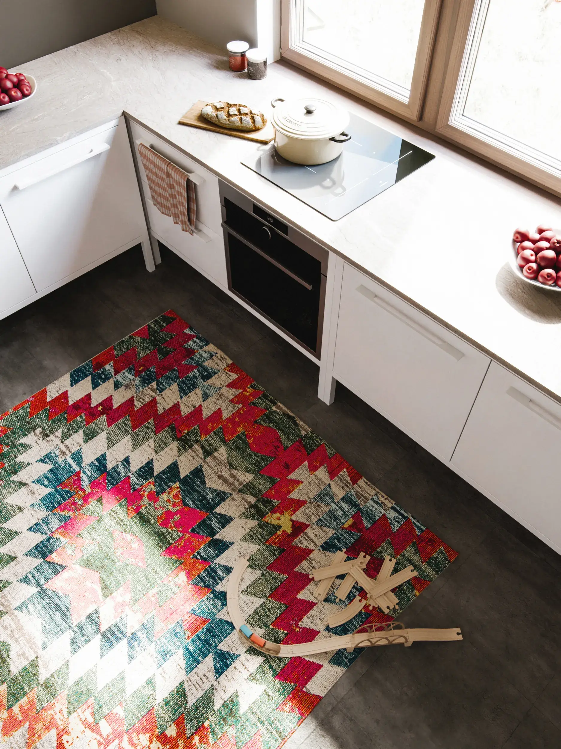 Teppich aus 100% Polypropylen in Multicolor mit 100% Polypropylen hohem Flor von benuta Nest