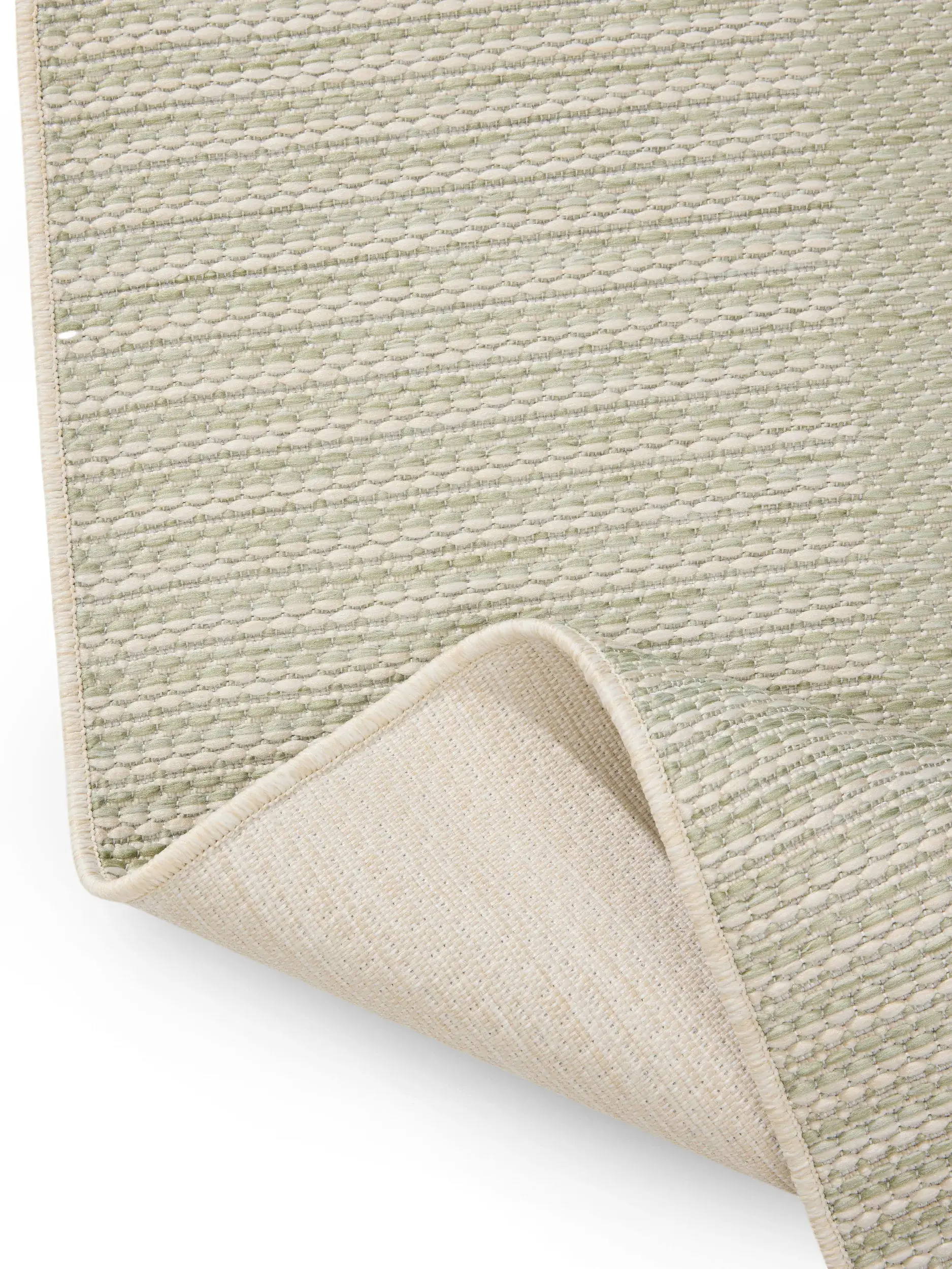 Teppich aus 100% Polypropylen in Grün mit 100% Polypropylen hohem Flor von benuta Nest