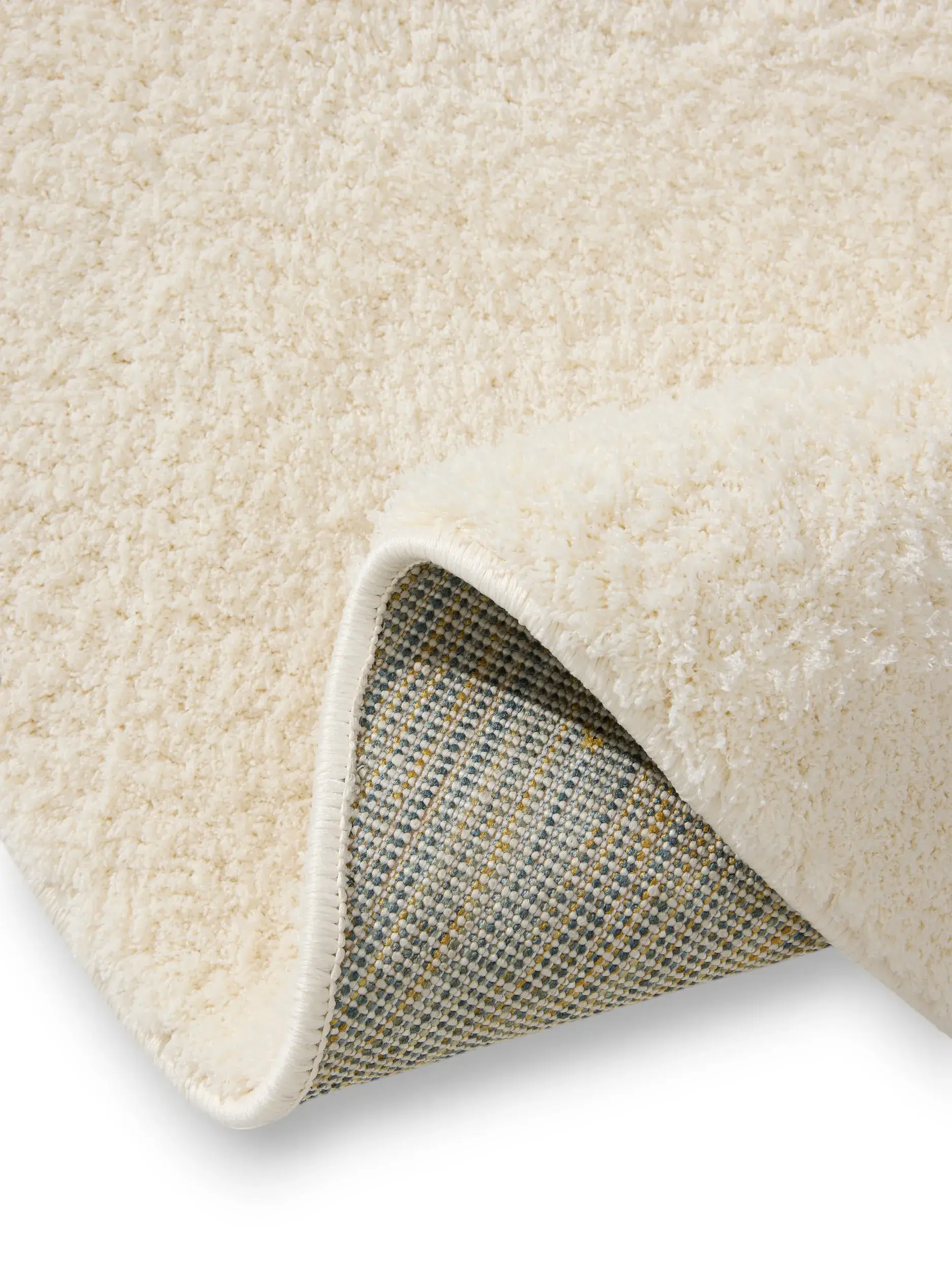 Teppich aus 100% Polyester (Microfiber) in Weiß mit 100% Polyester (Microfiber) hohem Flor von benuta Nest