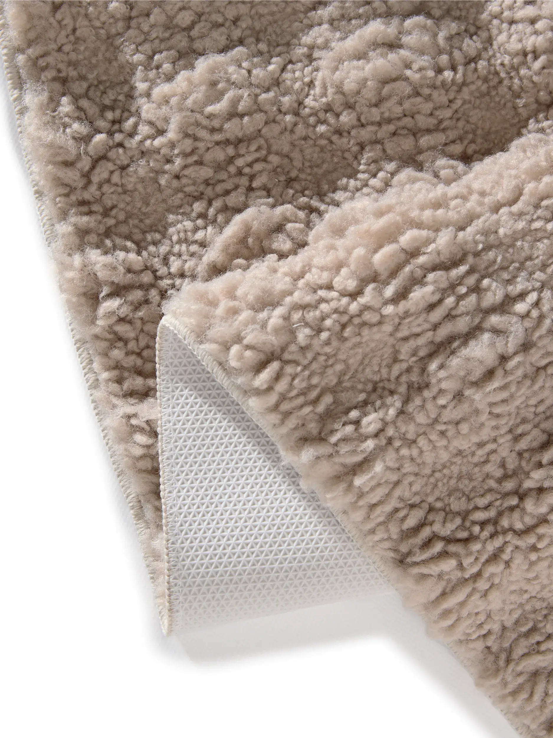 Tapete de 100% Polyester em Grau com pelo de 100% Polyester de altura da benuta Pop