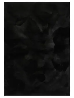 Tappeto in peluche sintetico Furry Nero