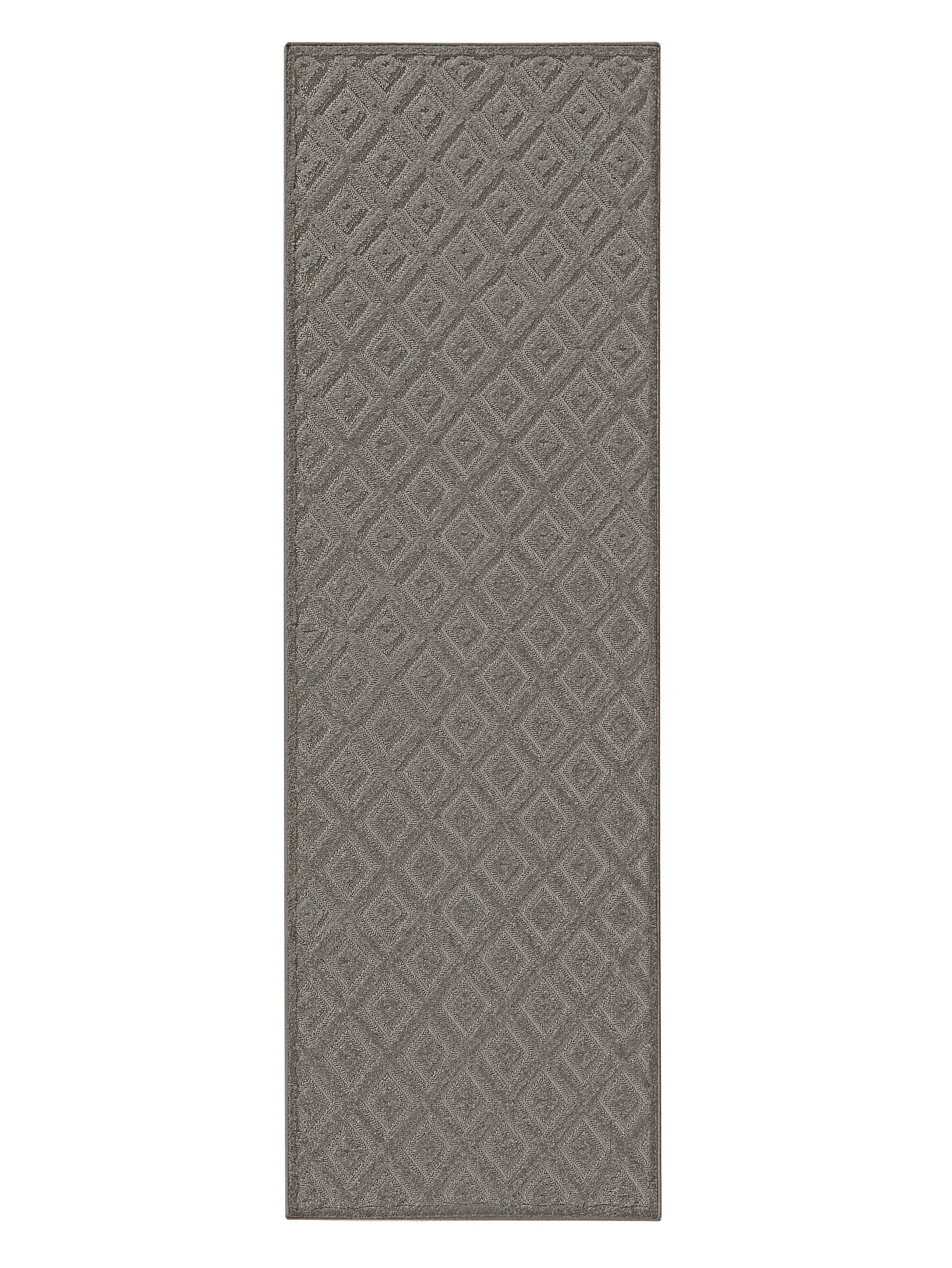 Rug made of 100% Polypropylen in Grey with a 100% Polypropylen high pile by benuta Basic