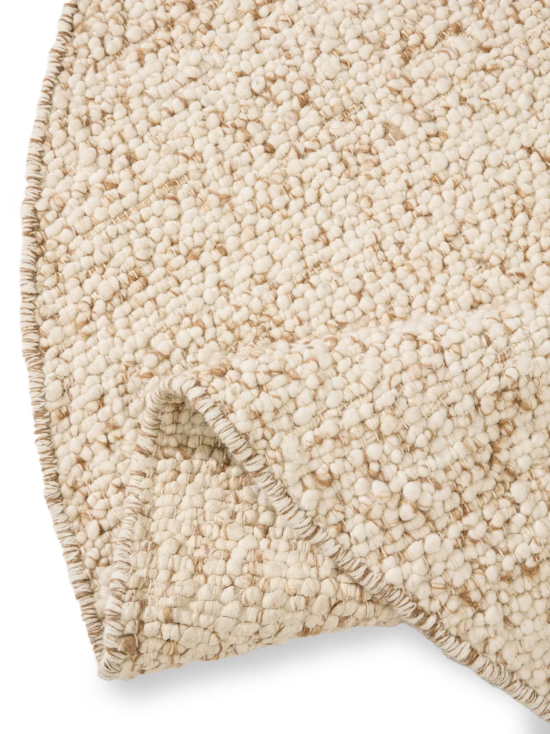 Matta Patch av 70% Ull, 15% Jute, 15% Bomull i Brun från benuta pure