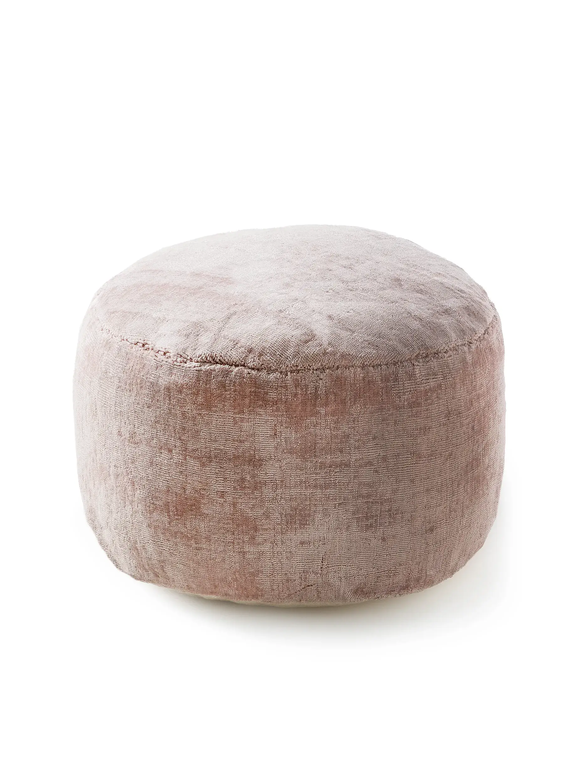 Pouf Nova Rosa in Einfarbig design made of 100% Viscose by benuta Pure