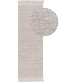 Teppich aus recyceltem Material Jade Hellgrau