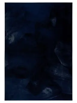 Tappeto in peluche sintetico Furry Blu scuro