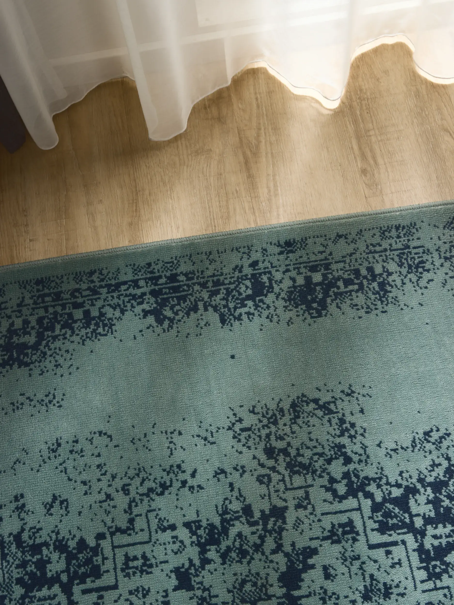Rug made of 100% Polypropylen in Turquoise with a 100% Polypropylen high pile by benuta Basic