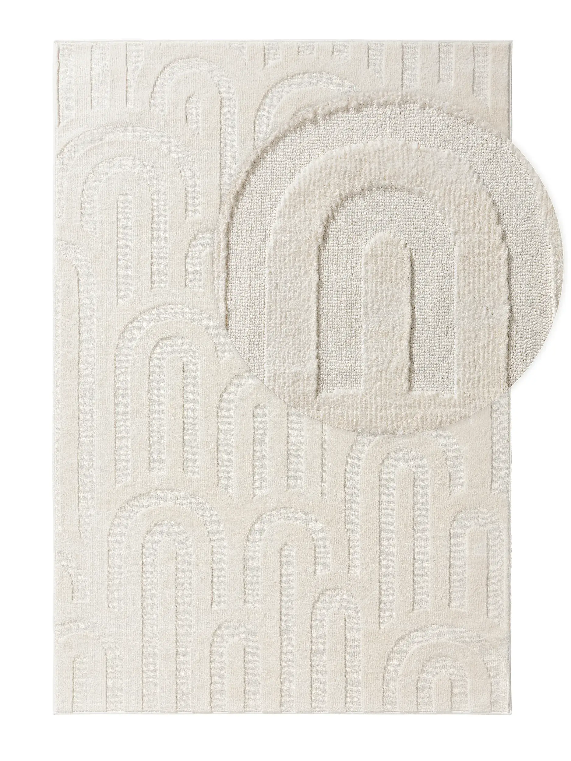 Alfombra de 100% Poliéster en Blanco con un pelo de {{Placeholder_Pile Height}} de altura de benuta POP