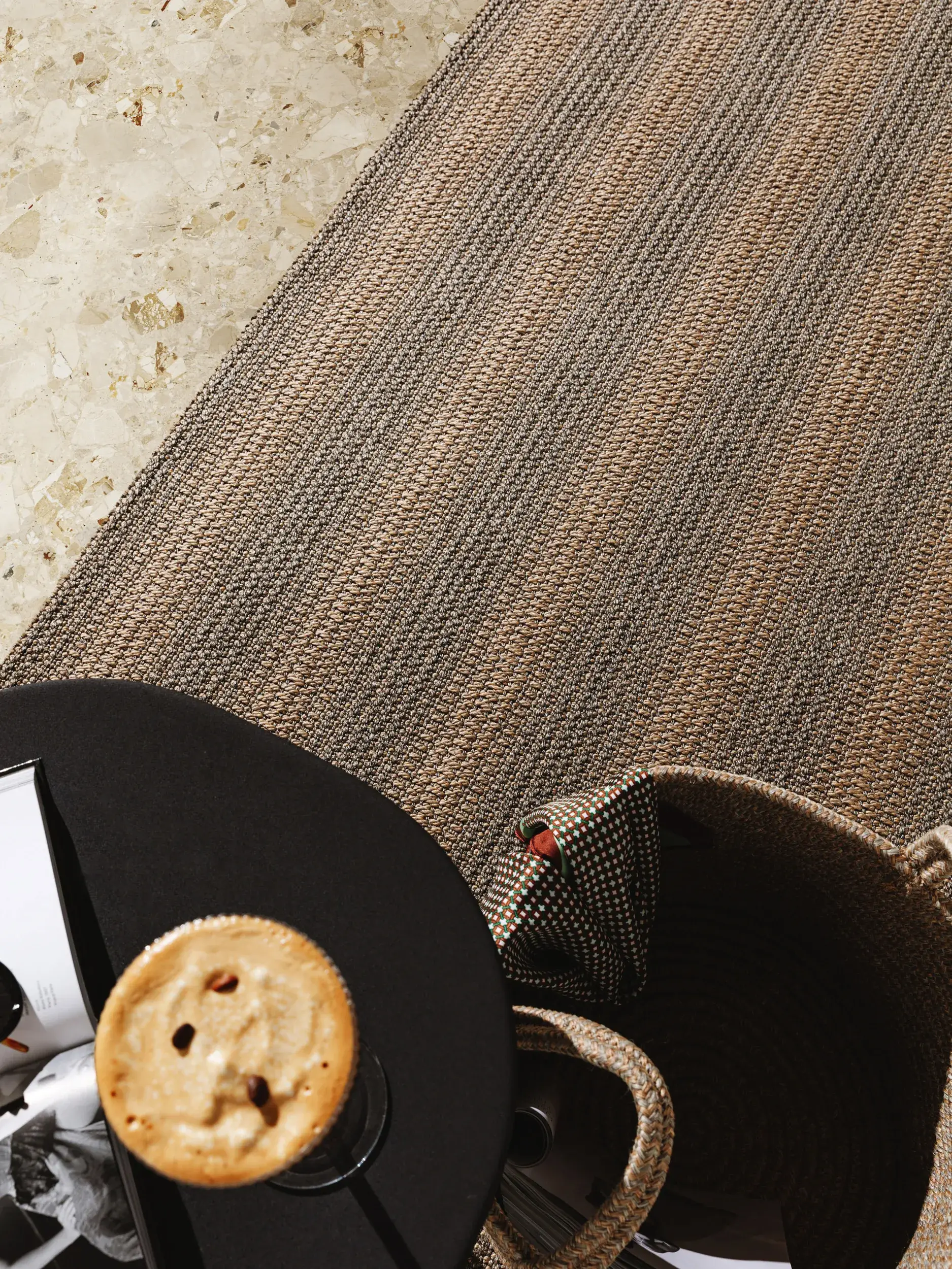 Rug made of 100% Polypropylen in Beige with a 100% Polypropylen high pile by benuta Finest