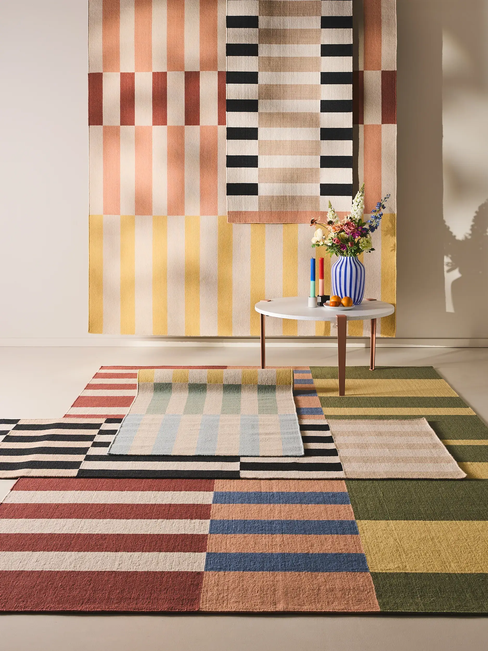 Tappeto di 100% Lana in Multicolor con pelo alto 100% Lana da benuta nest