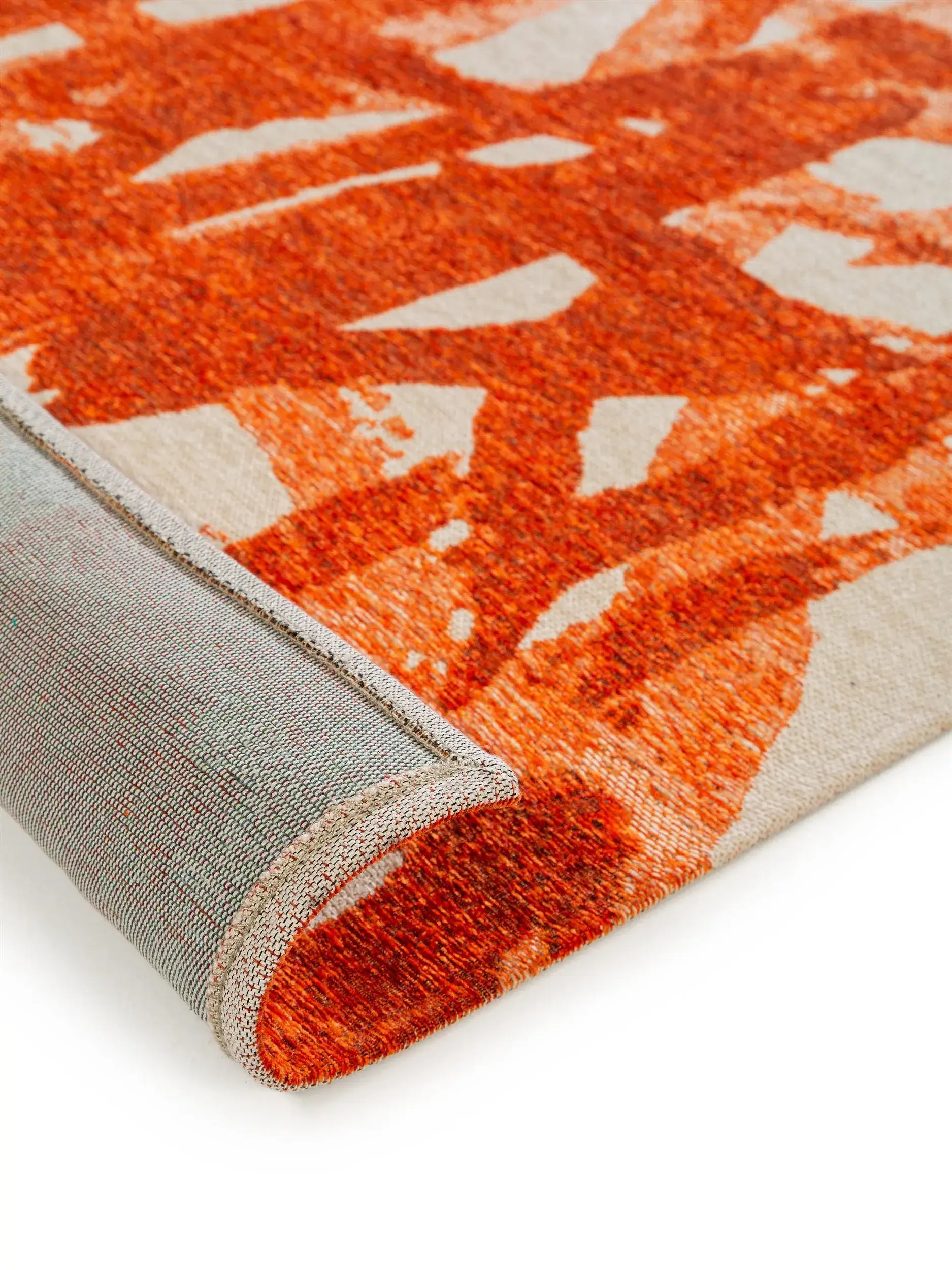 Teppich Stay aus 65% Baumwolle, 22% Polyacryl, 12% Polyester, 1% Latex in Orange von benuta