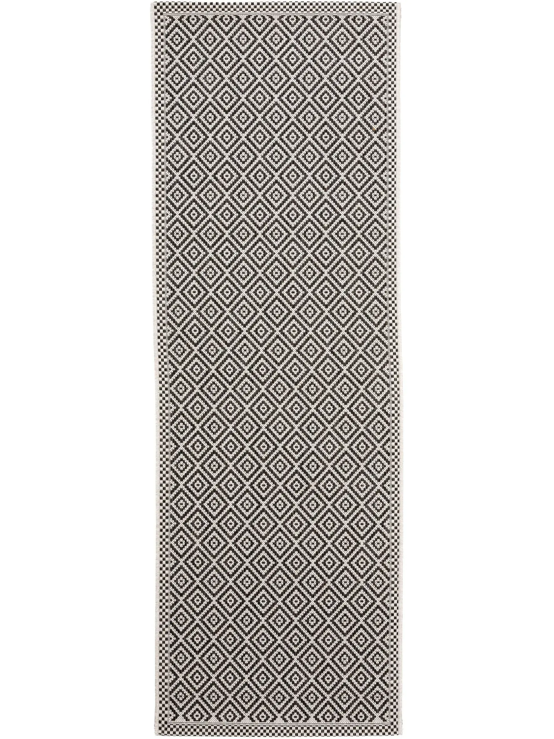Teppich aus 100% Polypropylen in Schwarz/Weiß mit 100% Polypropylen hohem Flor von benuta Nest