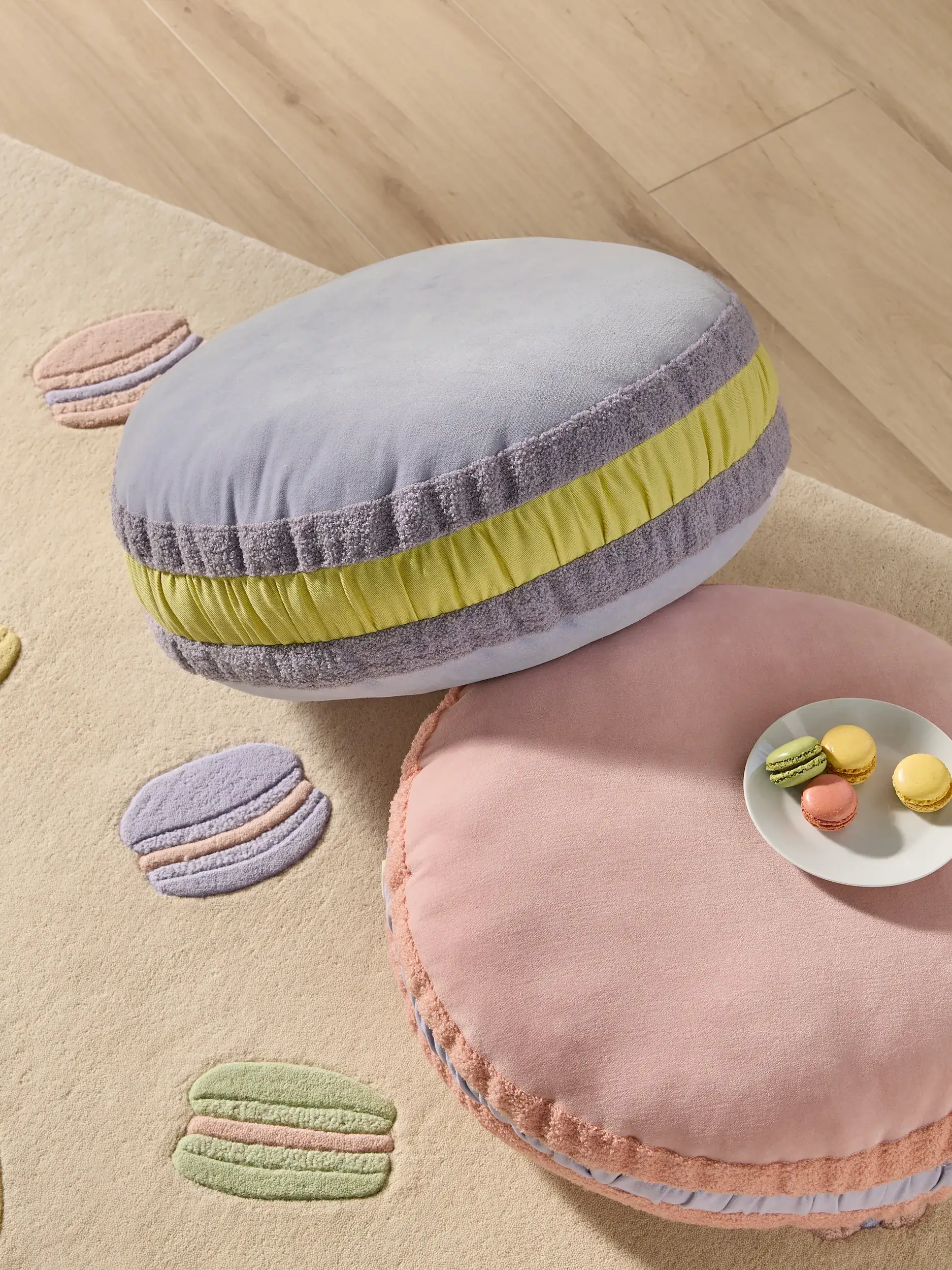 Cojín de suelo Macaron Morado de Lytte