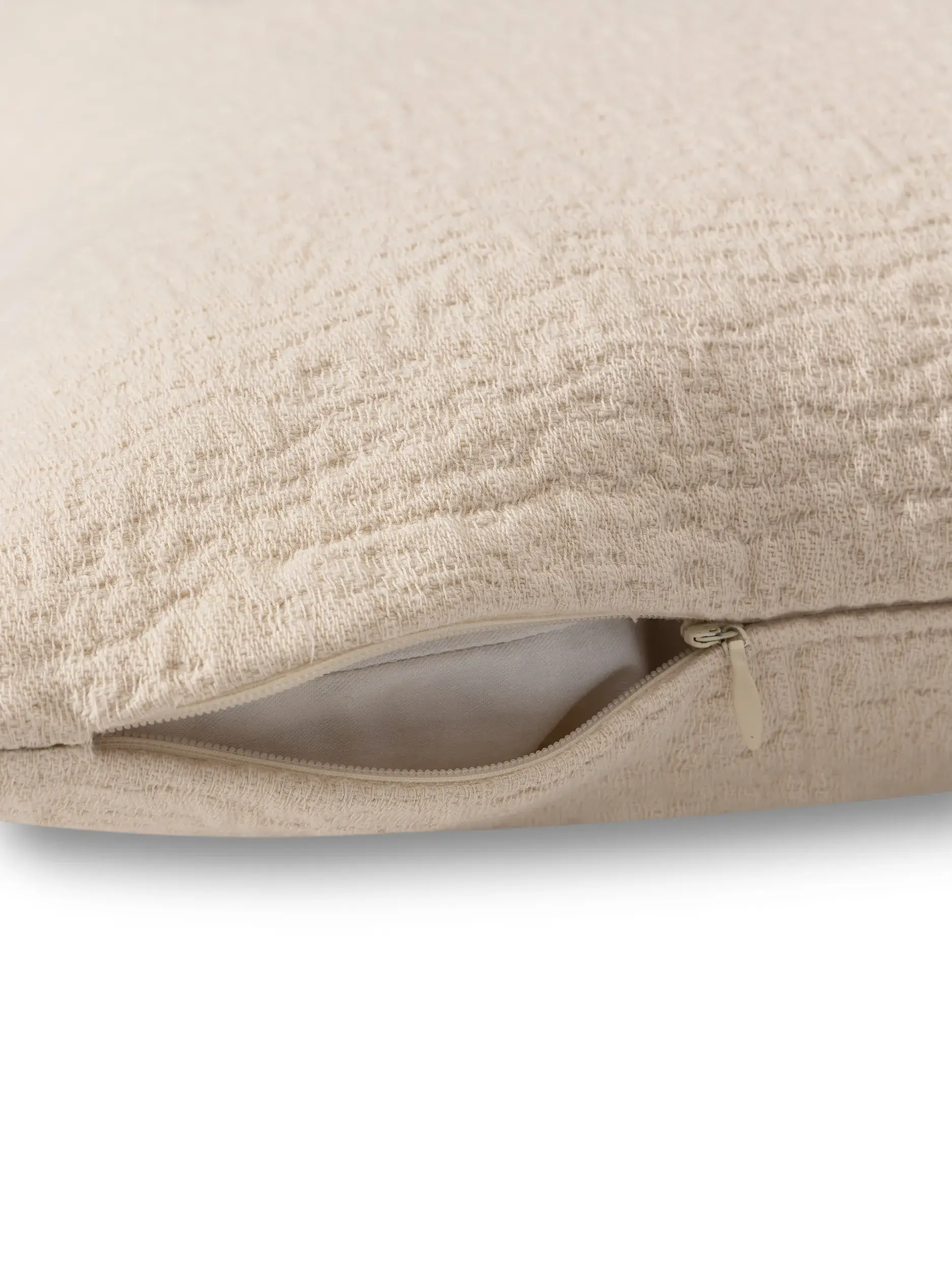 Örngott Carmo Creme med Enfärgad-design i 100% Bomull från benuta