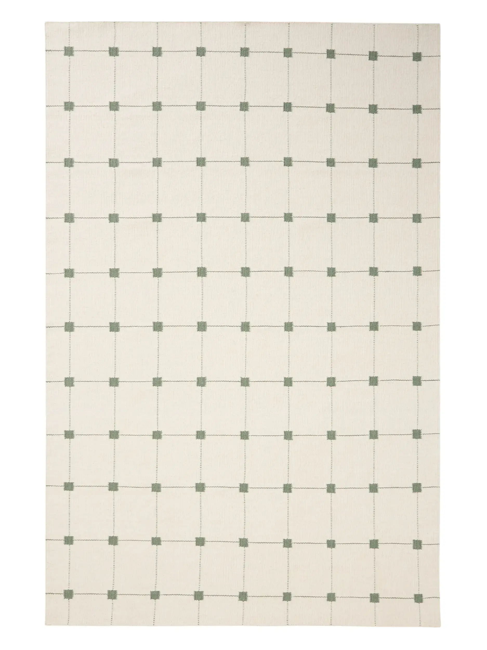 Wollteppich Grady Cream/Grün von 