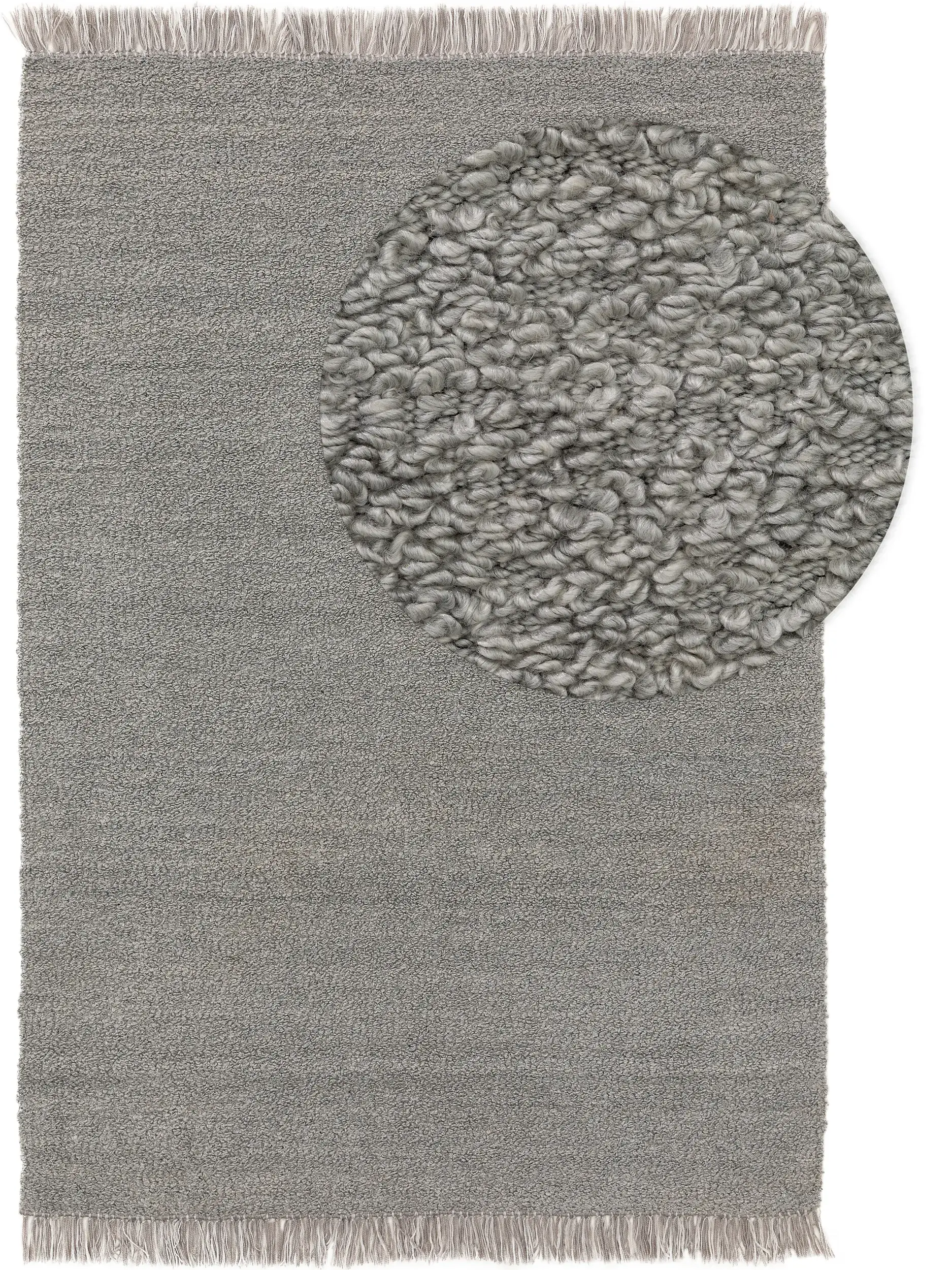 Teppich Eddy aus 100% Polyester in Grau von benuta Nest