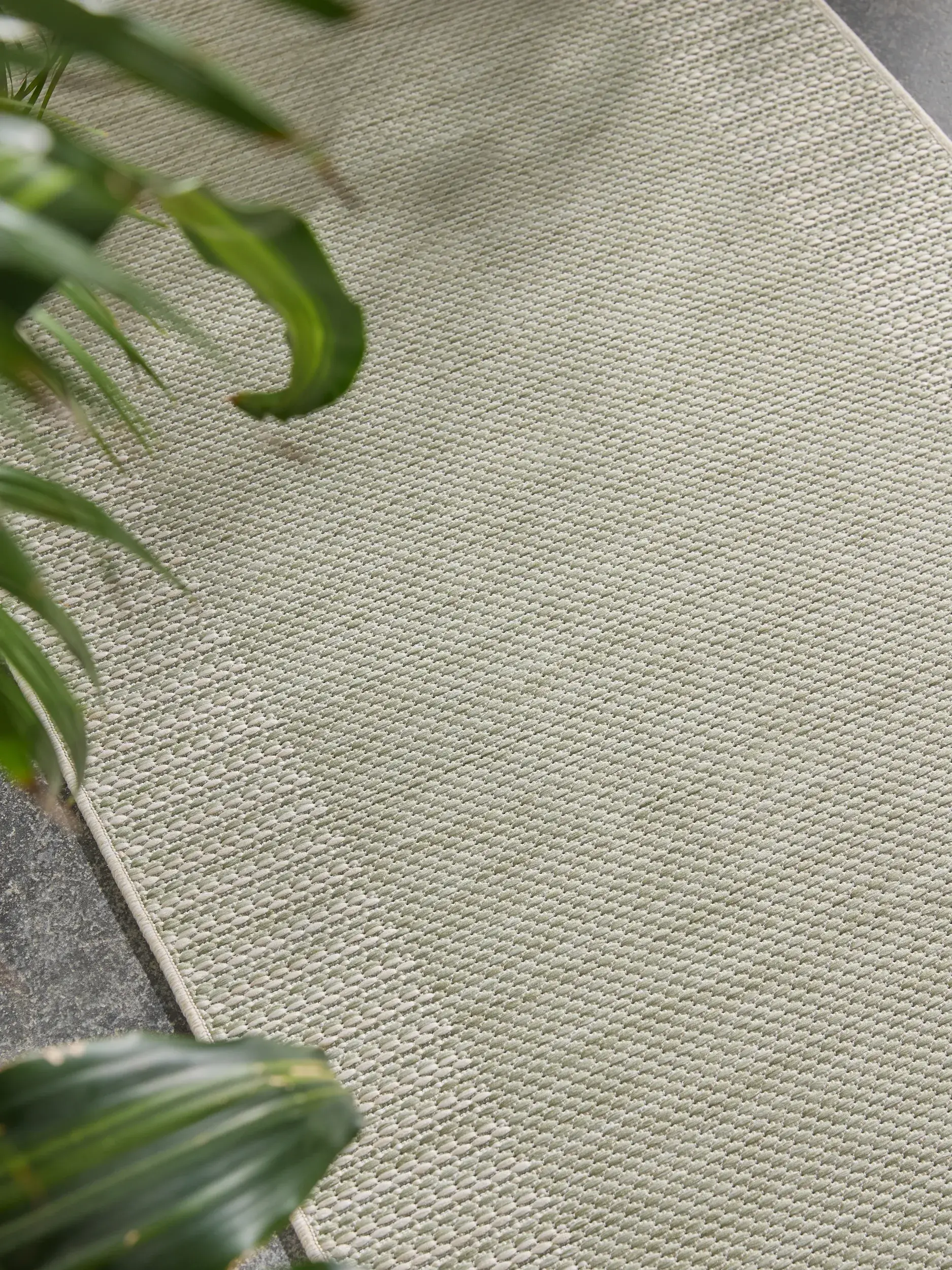 Teppich aus 100% Polypropylen in Grün mit 100% Polypropylen hohem Flor von benuta Nest