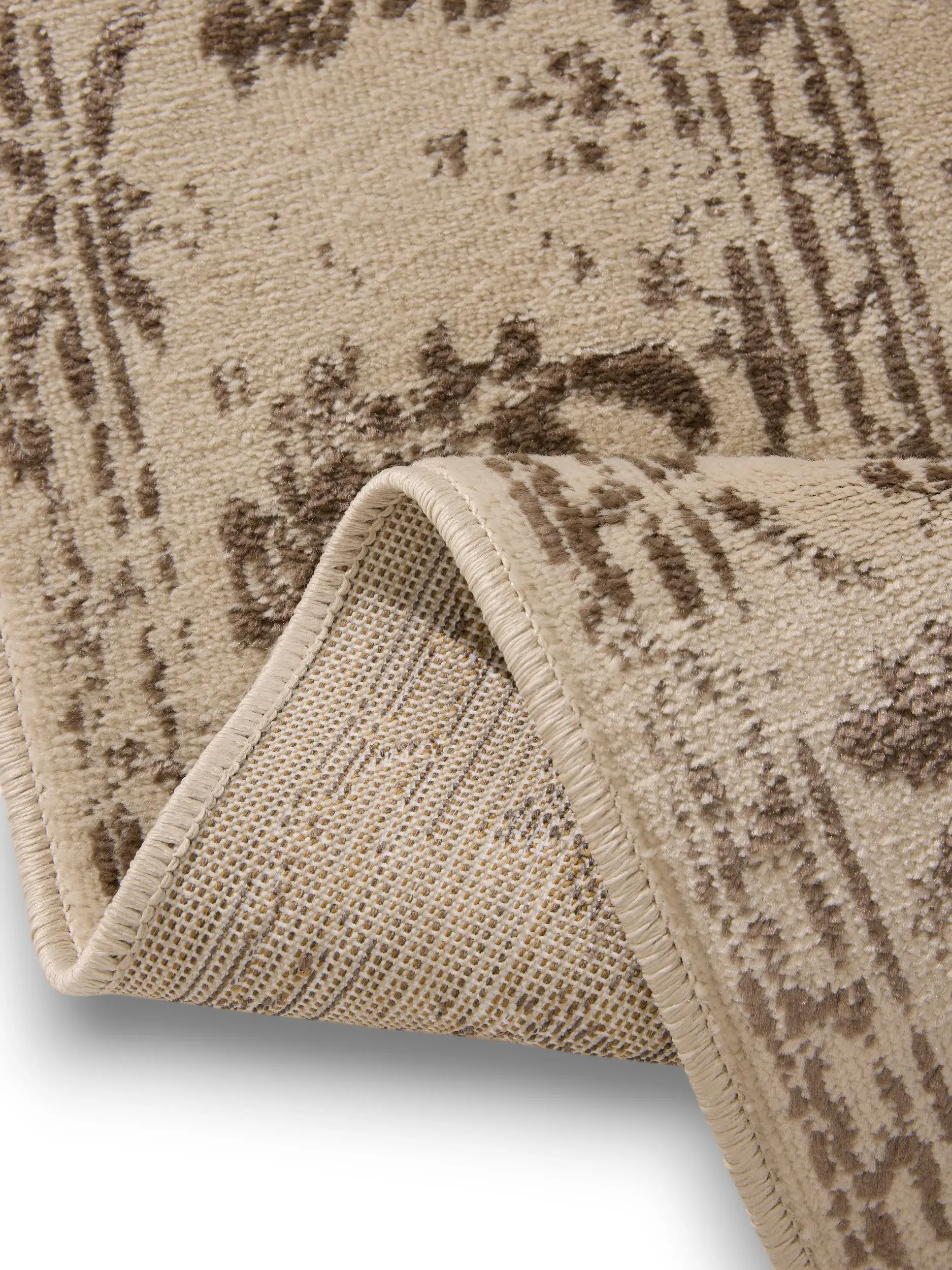 Rug made of 100% Polypropylen in Beige with a 100% Polypropylen high pile by benuta Basic