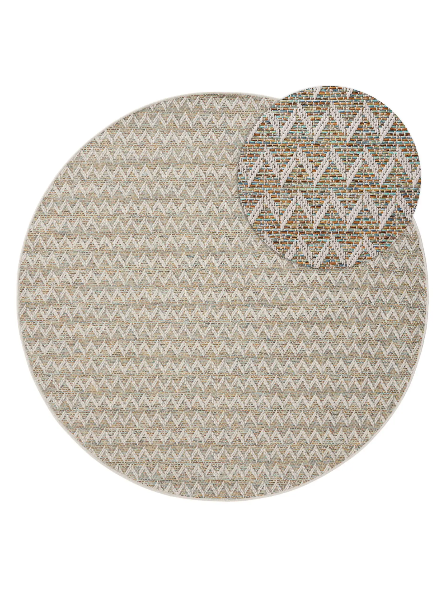 Rug made of 100% Polypropylen in Blue with a 100% Polypropylen high pile by benuta Nest