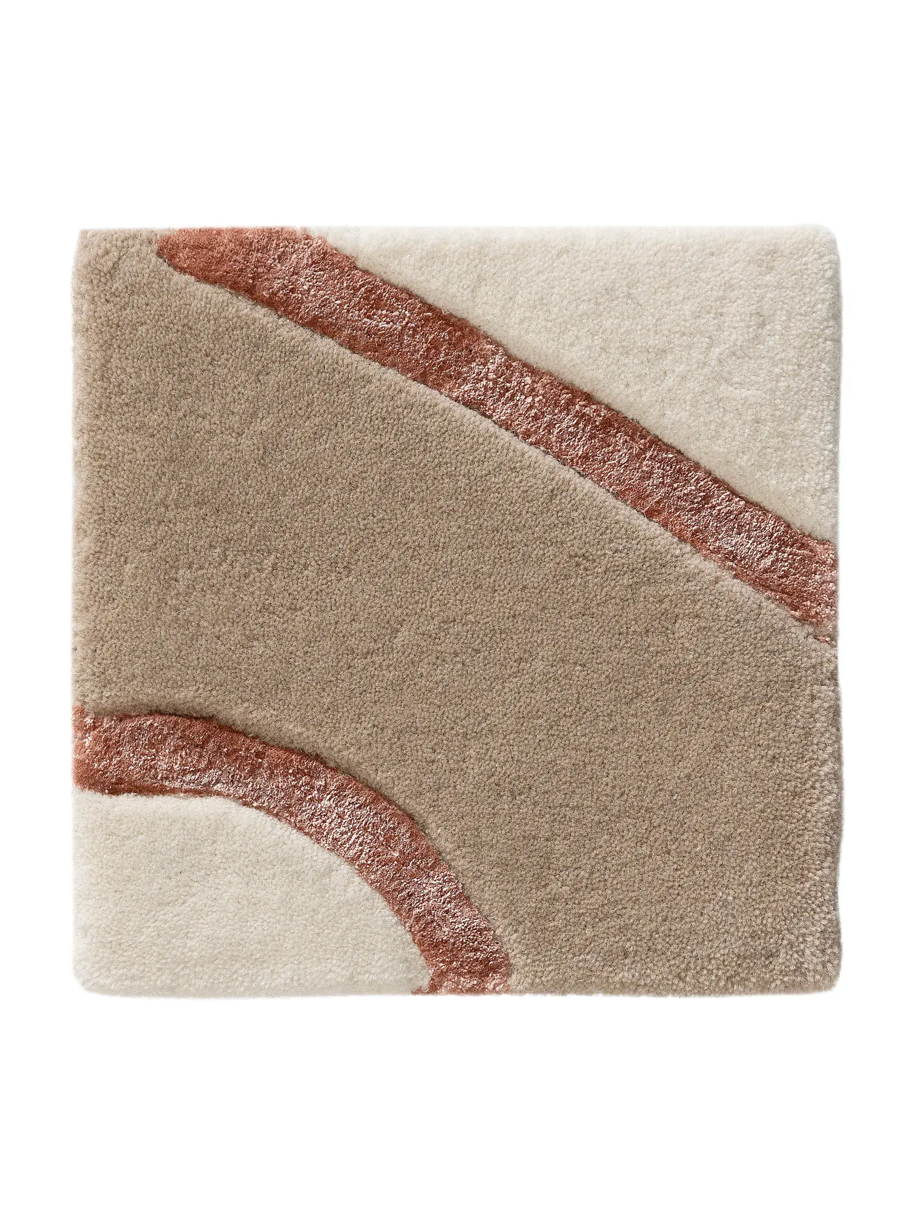 Alfombra de 90% Lana, 10% Lyocell (Tencel™) en Beige con un pelo de {{Placeholder_Pile Height}} de altura de benuta Finest