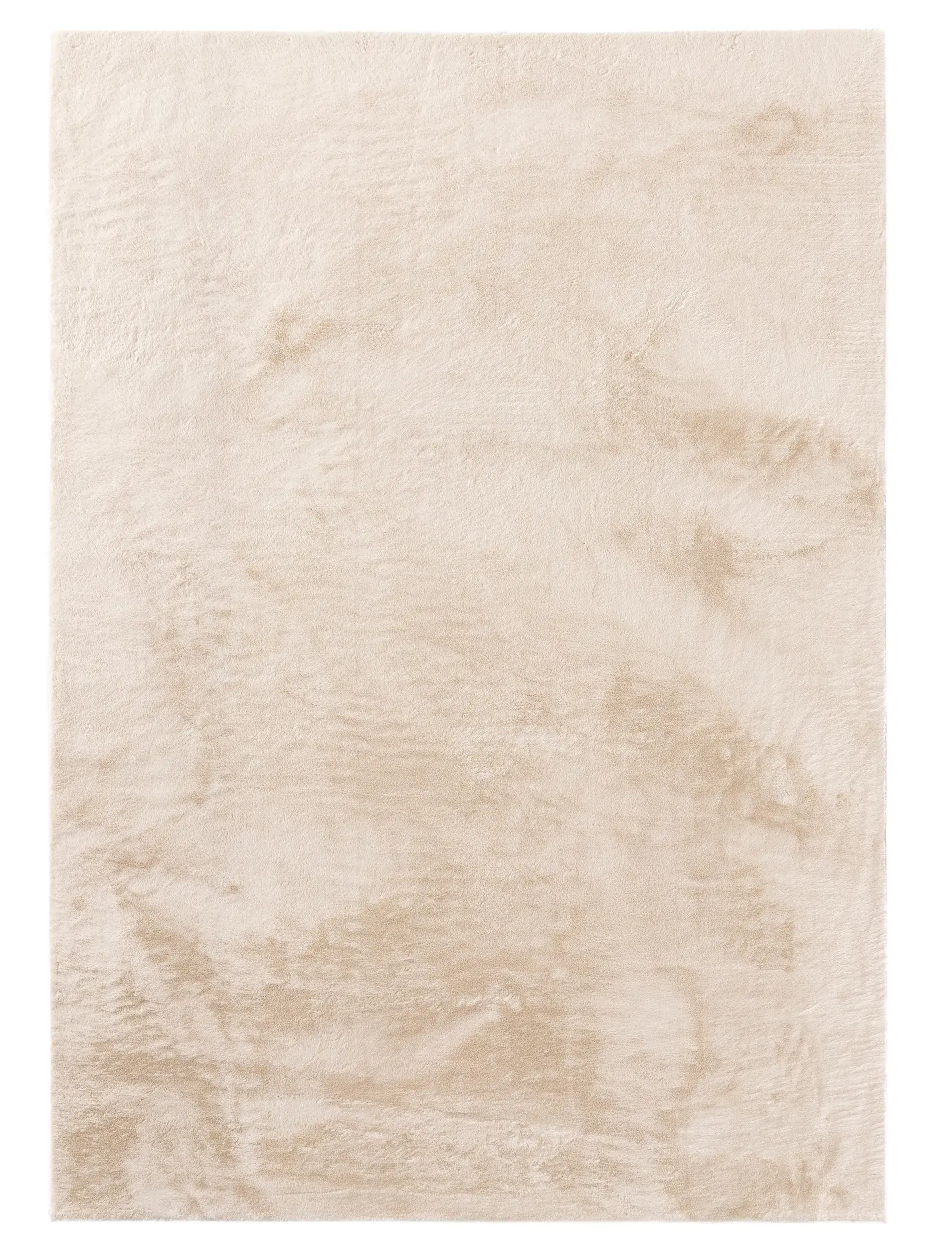 Tapete de 100% Polyester em Beige com pelo de 100% Polyester de altura da benuta Basic