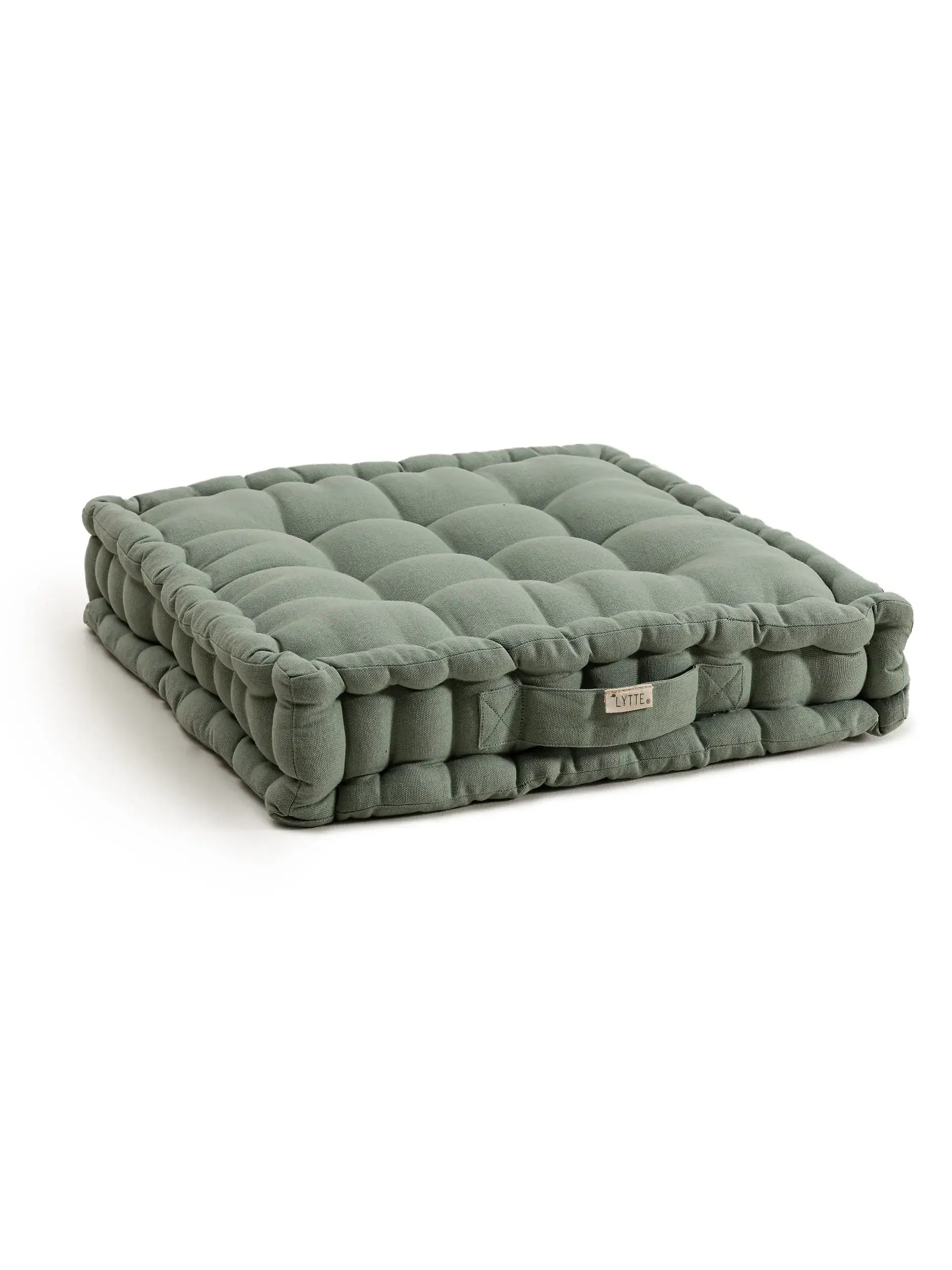 Cuscino da pavimento Bene Verde in Tintaunita-ontwerp van 100% Cotone door Lytte