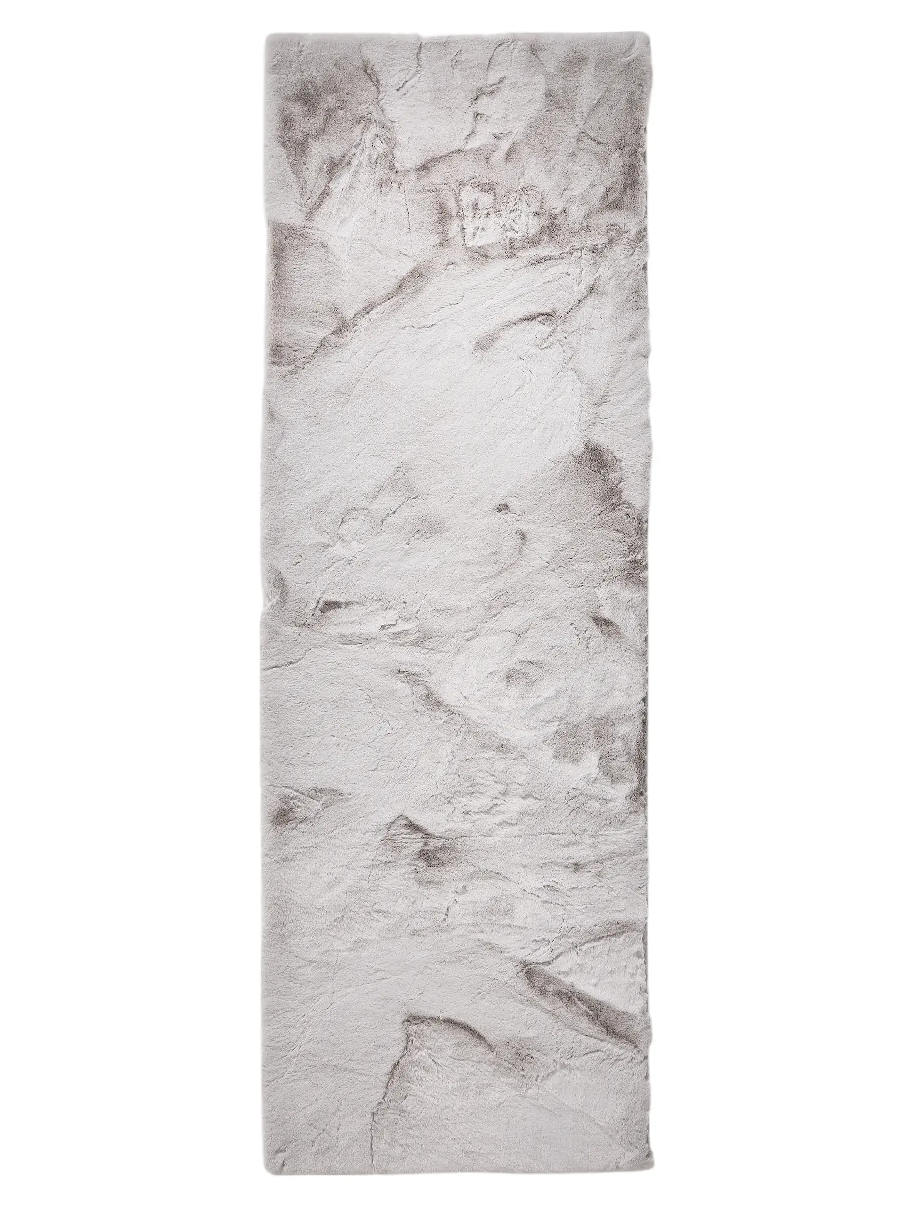 Teppich aus 100% Polyester in Grau mit 100% Polyester hohem Flor von benuta Nest