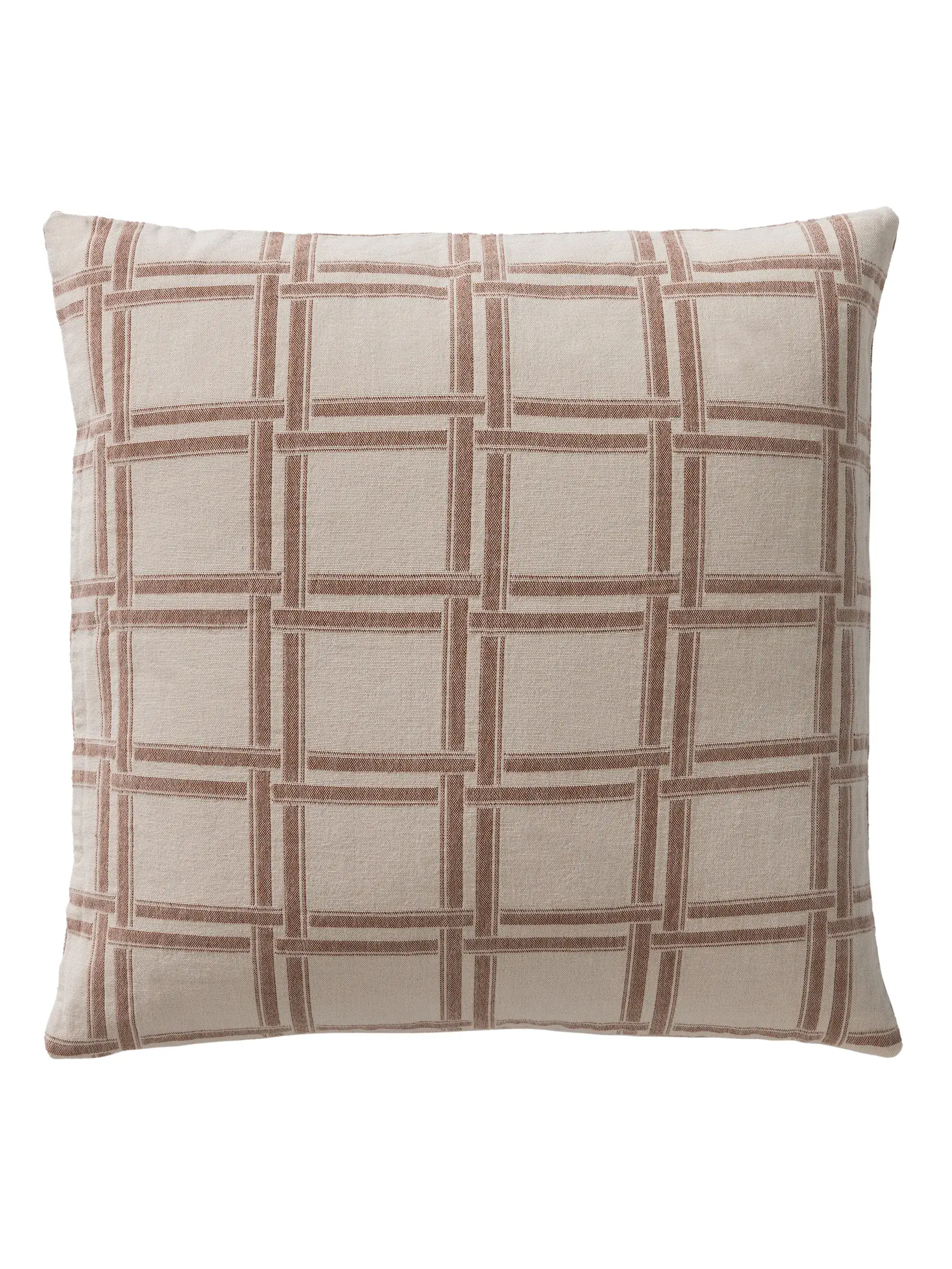 Cushion Cover Dario Cream in Geometric design made of 100% Cotton by benuta Nest