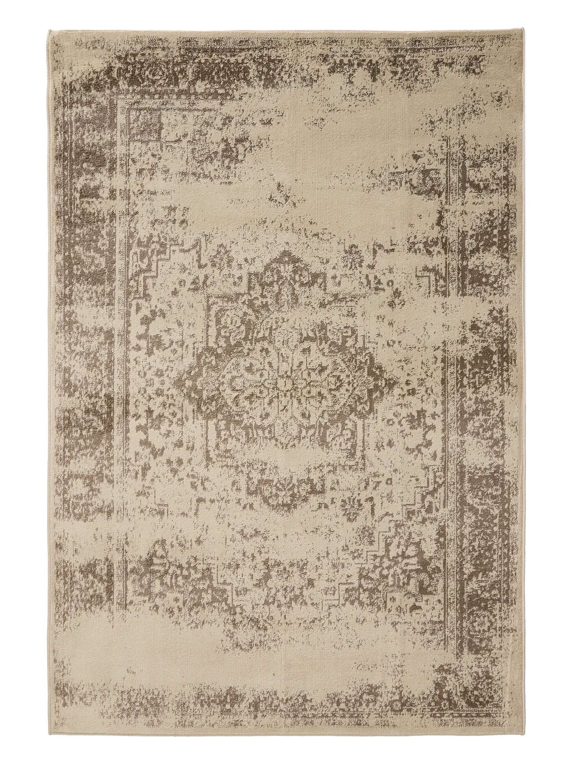 Rug made of 100% Polypropylen in Beige with a 100% Polypropylen high pile by benuta Basic