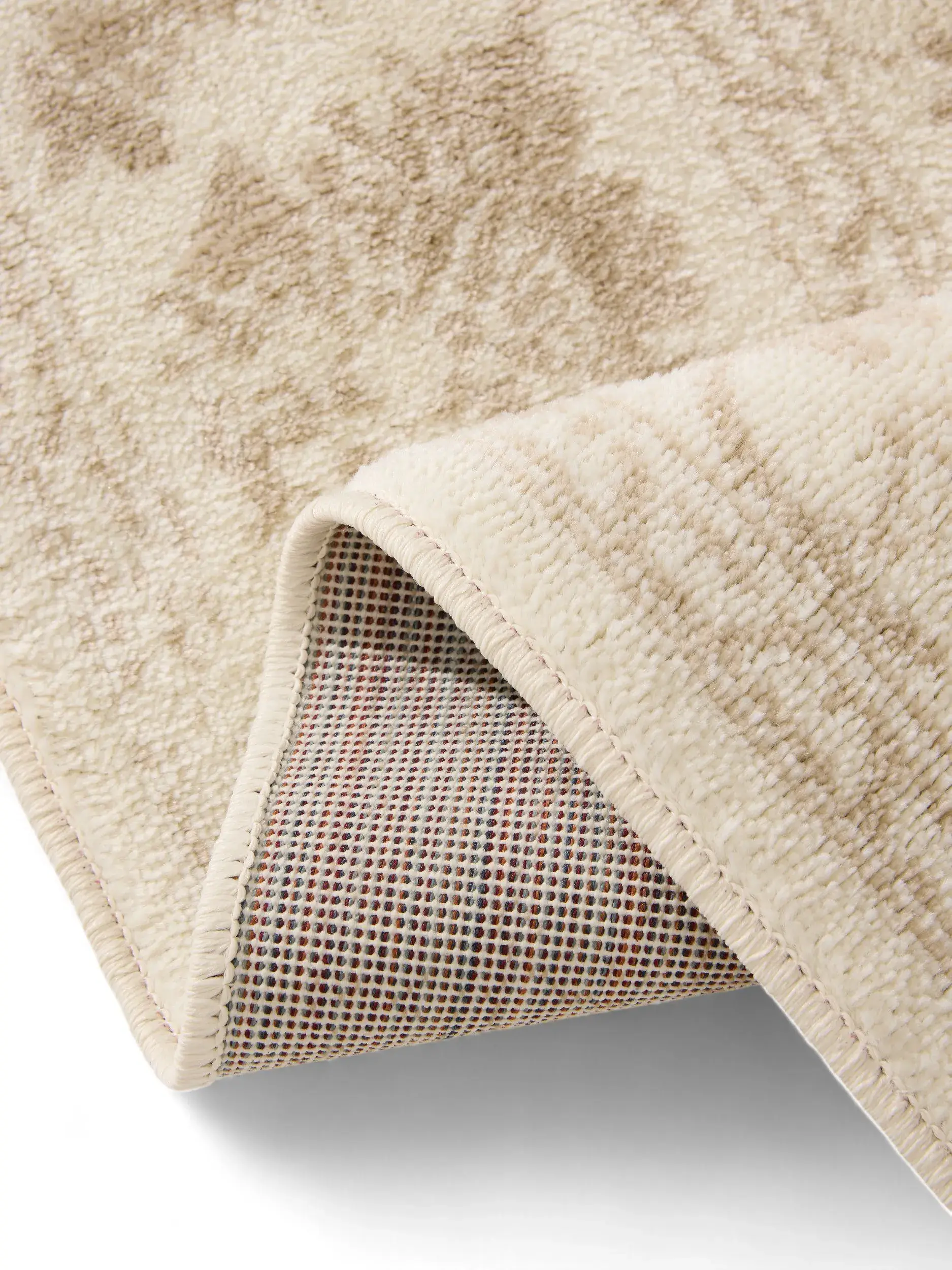Teppich aus 100% Polypropylen in Beige mit 100% Polypropylen hohem Flor von benuta Basic