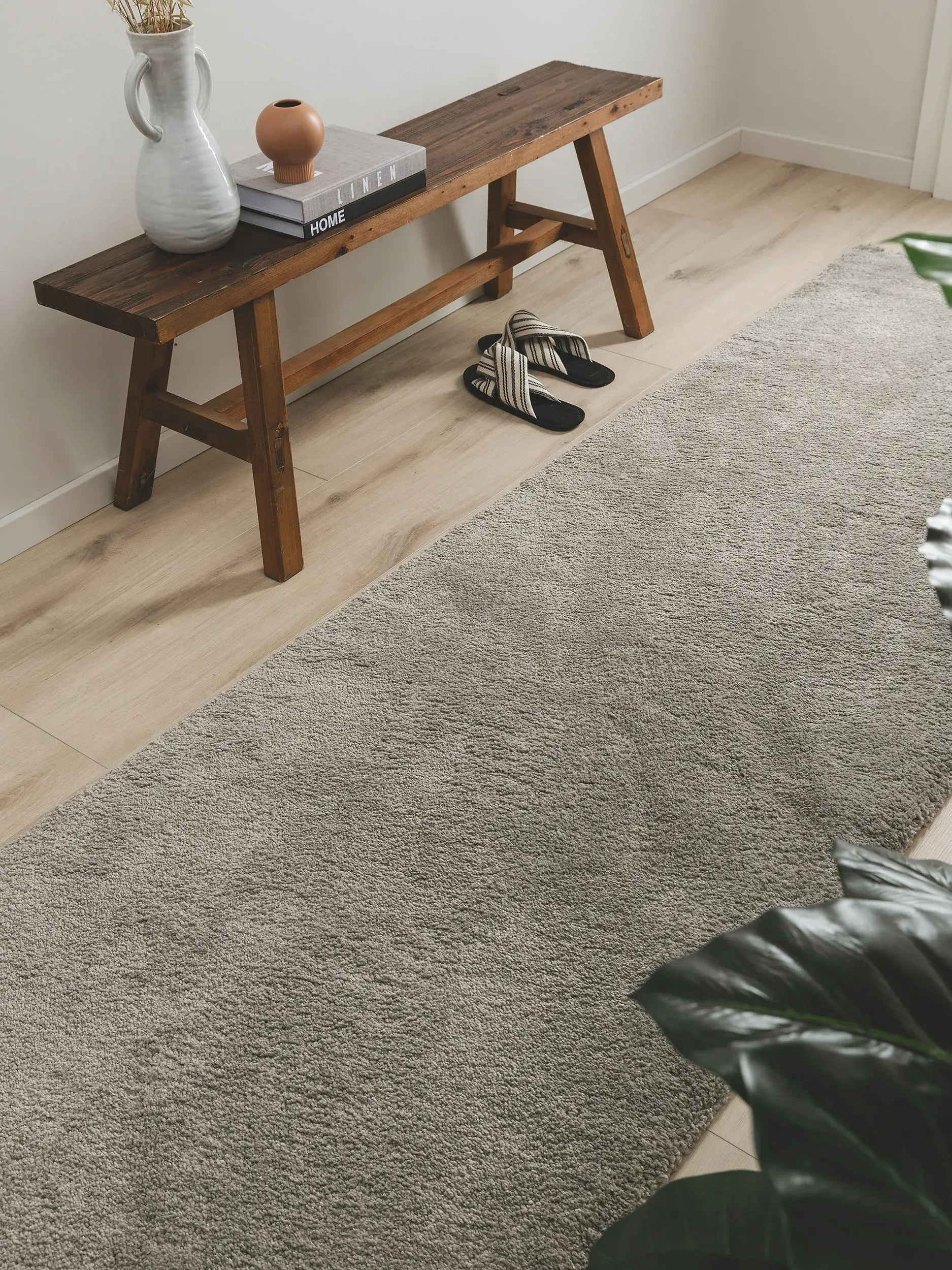 Teppich aus 100% Polypropylen in Grau mit 100% Polypropylen hohem Flor von benuta Nest