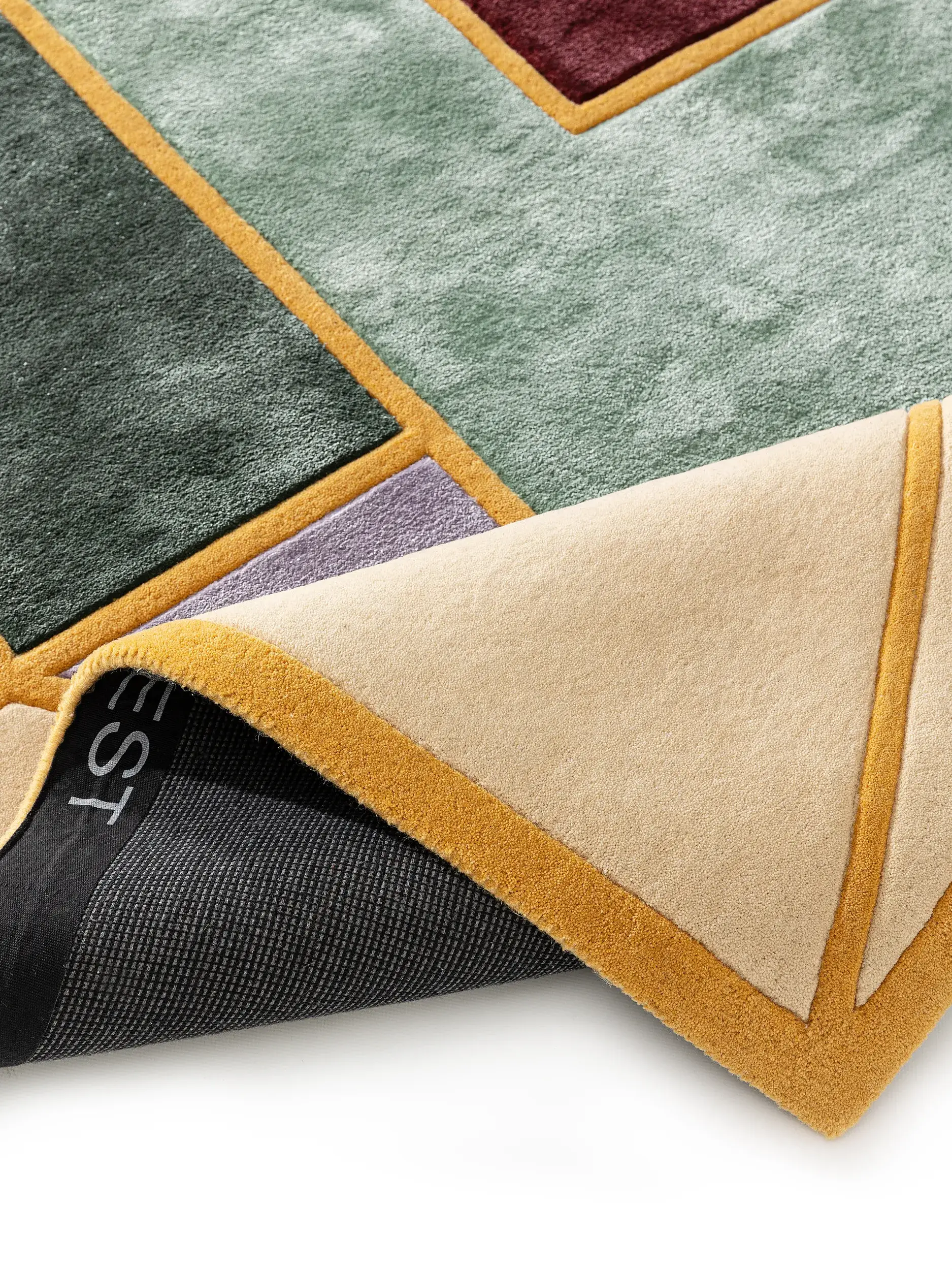 Matta av 50% Ull, 50% Lyocell (Tencel™) i Flerfärgad med 50% Ull, 50% Lyocell (Tencel™) hög lugg från benuta Finest
