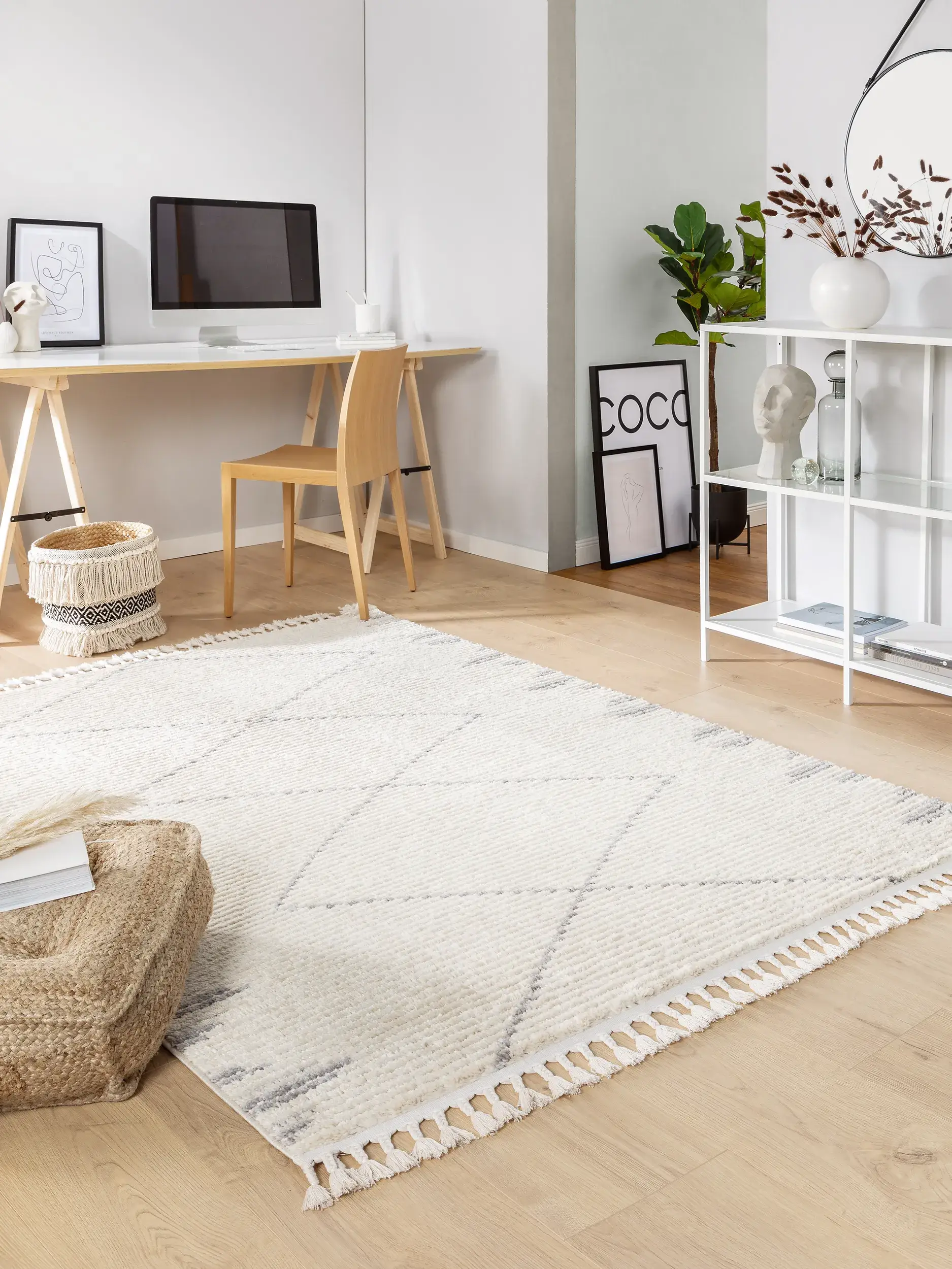 Teppich Bosse aus 100% Polyester in Beige von benuta Pop