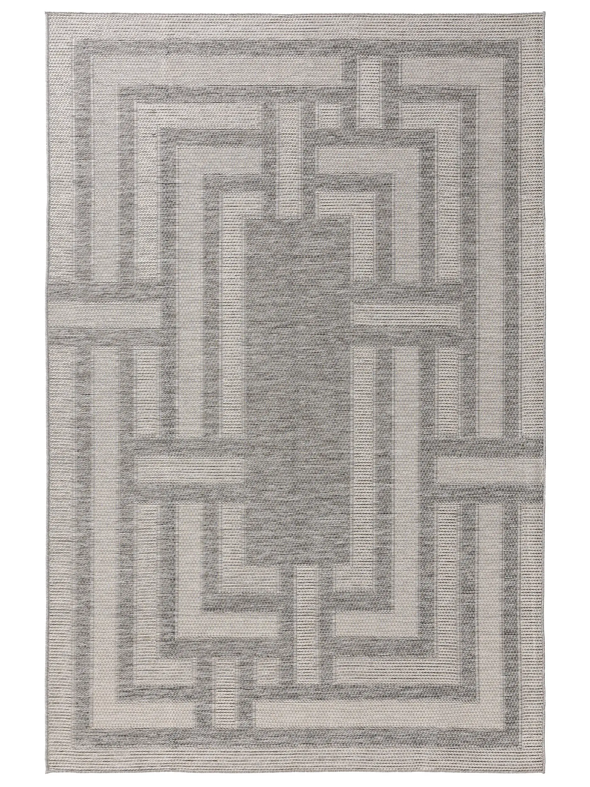 Rug made of 100% Polypropylen in Grey with a 100% Polypropylen high pile by benuta Nest