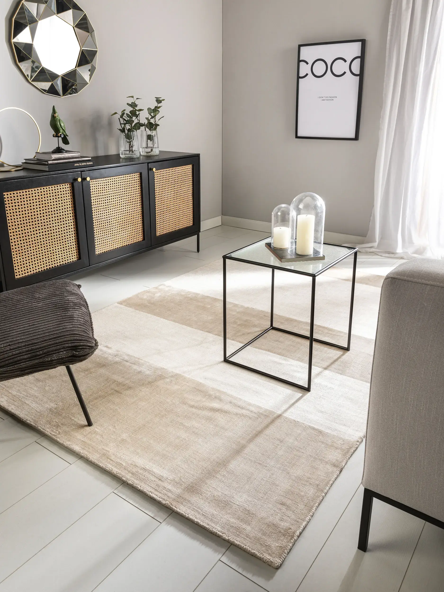 Tapis Hudson en 100% Viscose en Beige de benuta pure