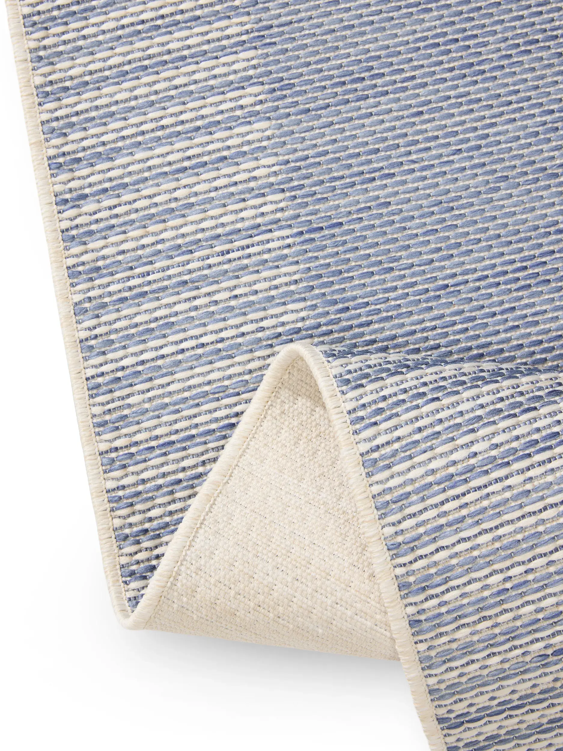 Teppich aus 100% Polypropylen in Blau mit 100% Polypropylen hohem Flor von benuta Nest