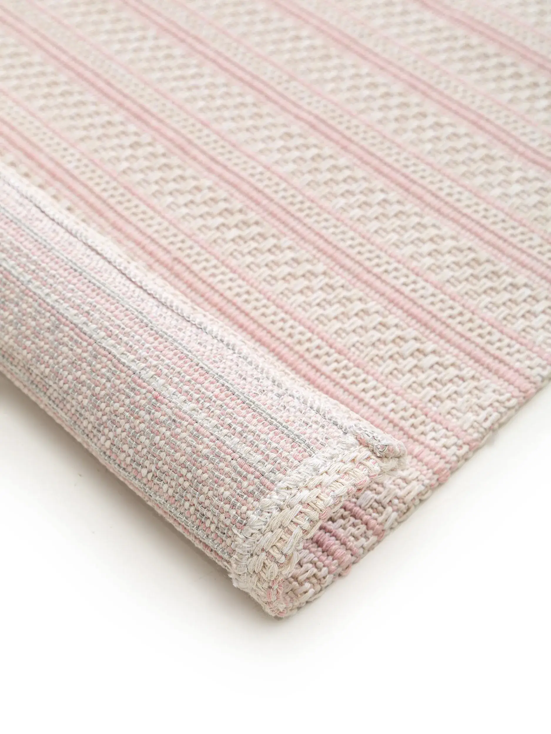 Teppich aus 100% Baumwolle in Rosa mit 100% Baumwolle hohem Flor von benuta