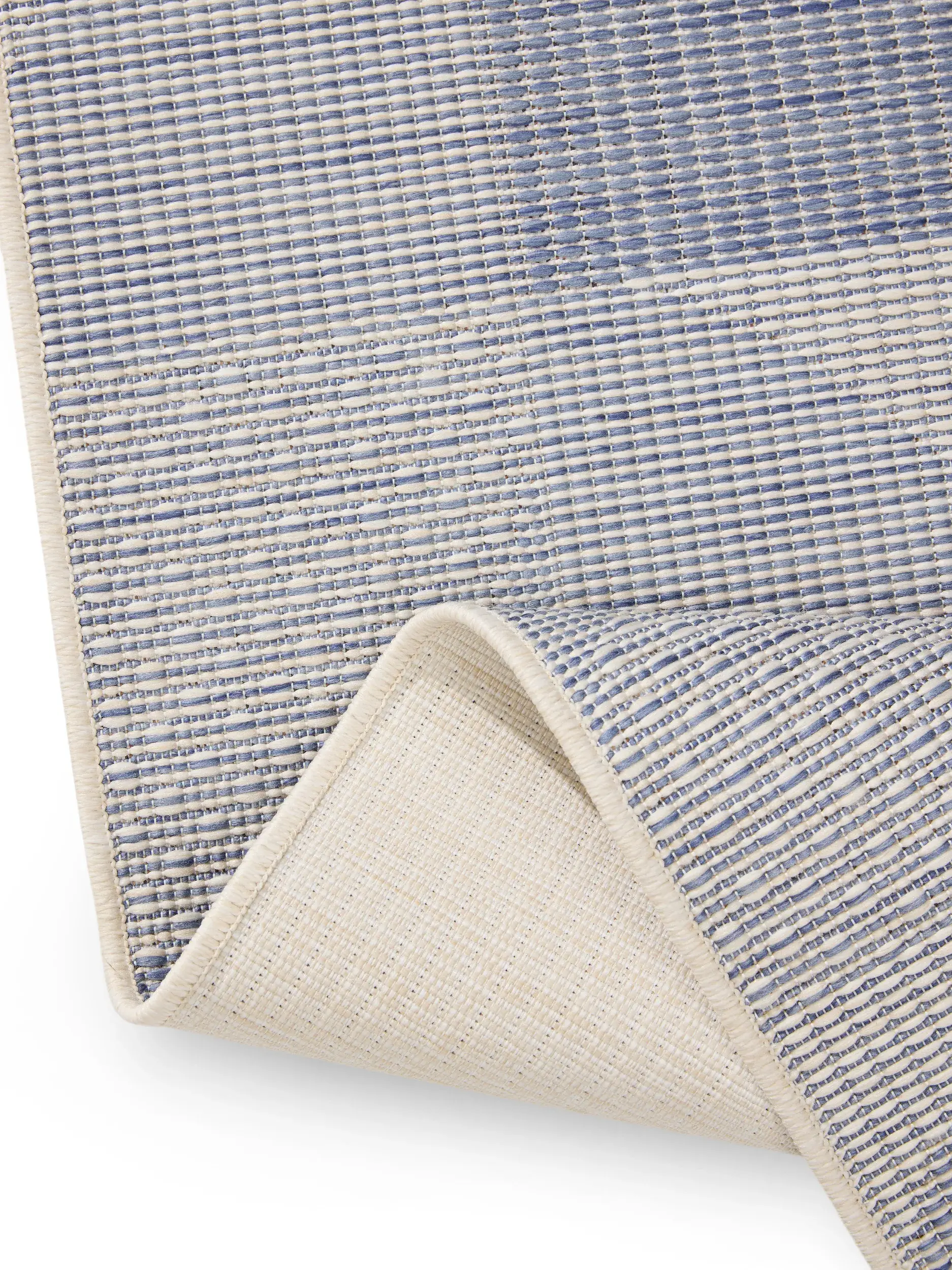 Teppich aus 100% Polypropylen in Blau mit 100% Polypropylen hohem Flor von benuta Nest
