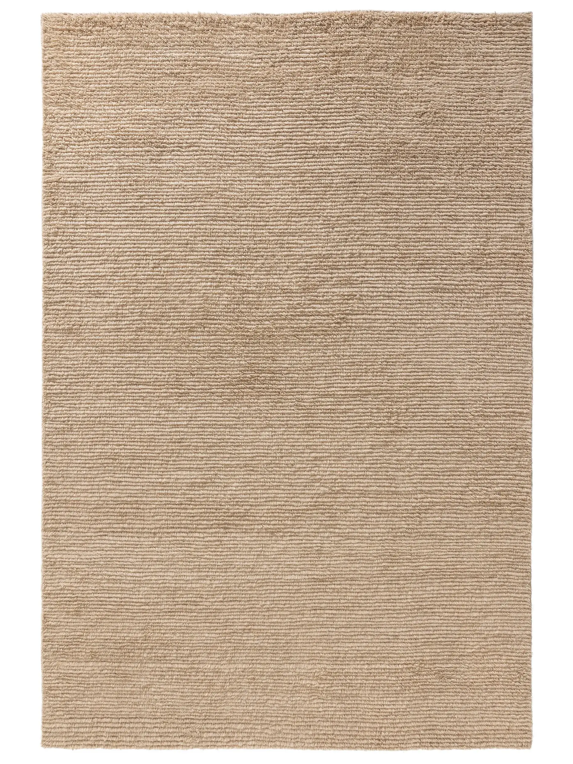 Handgeknüpfter Wollteppich Leon Beige von 