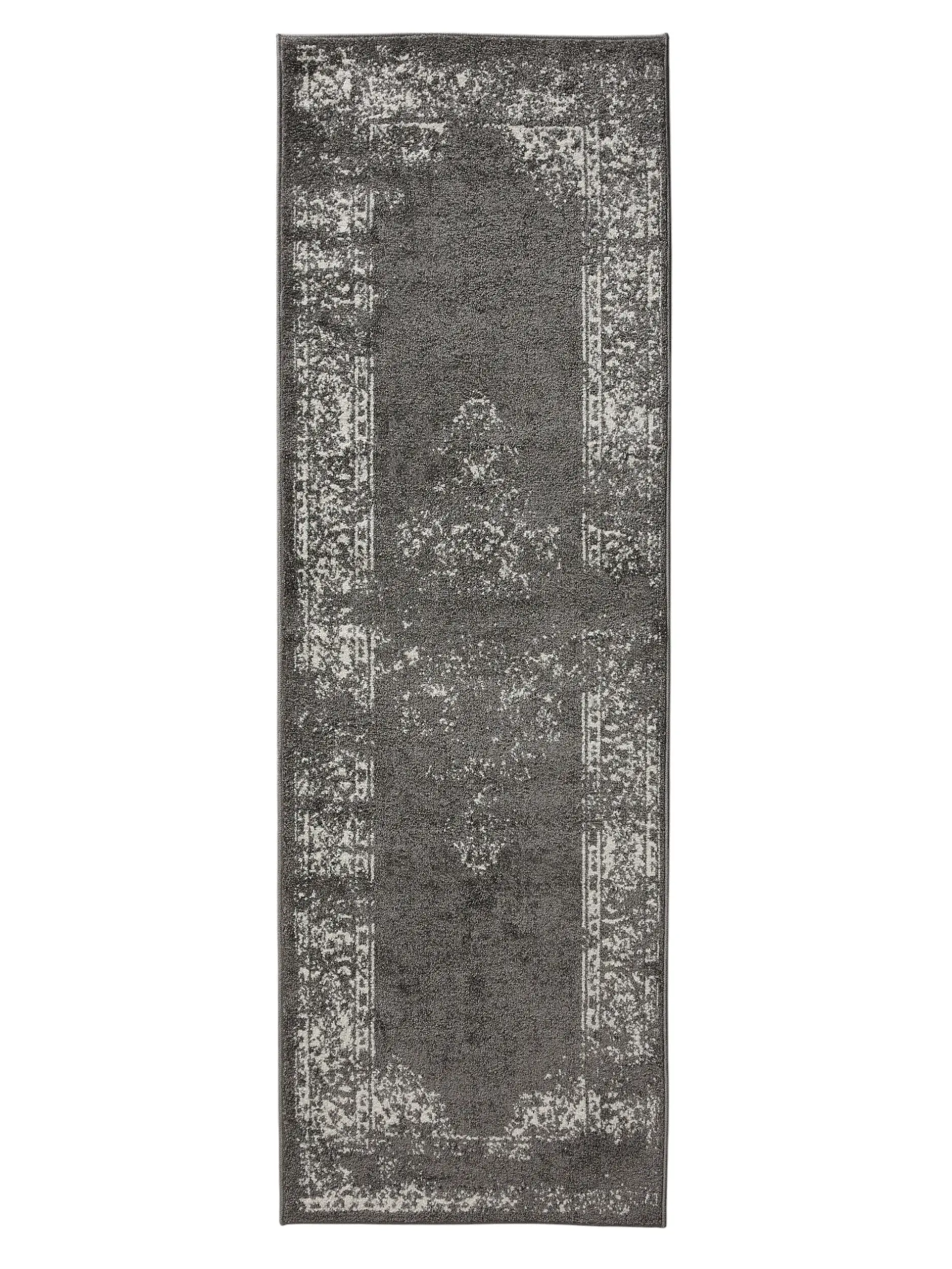 Rug made of 100% Polypropylen in Grey with a 100% Polypropylen high pile by benuta Basic